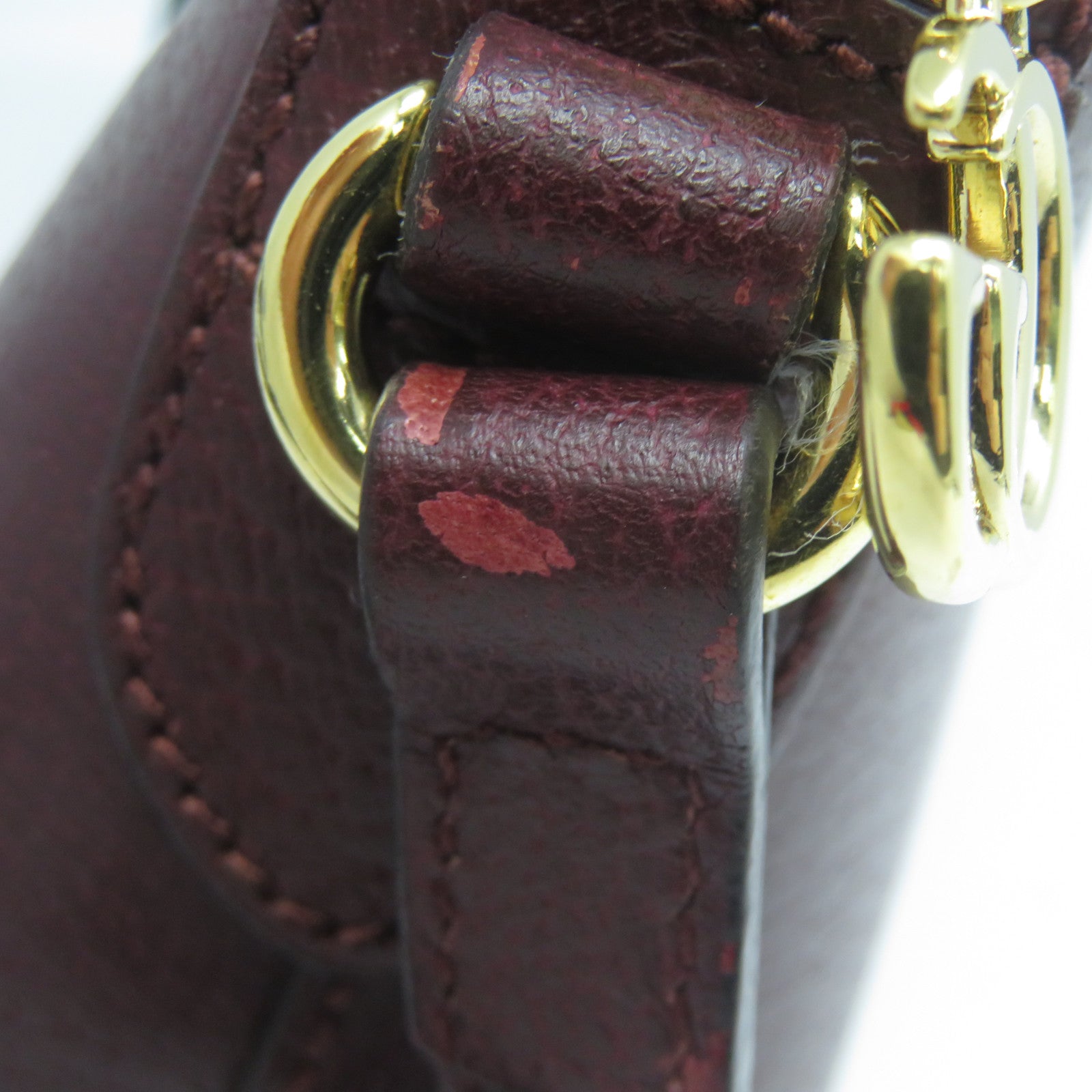 GUCCI 【清倉大減價】牛皮皮革Ophidia GG金扣肩背袋啡色