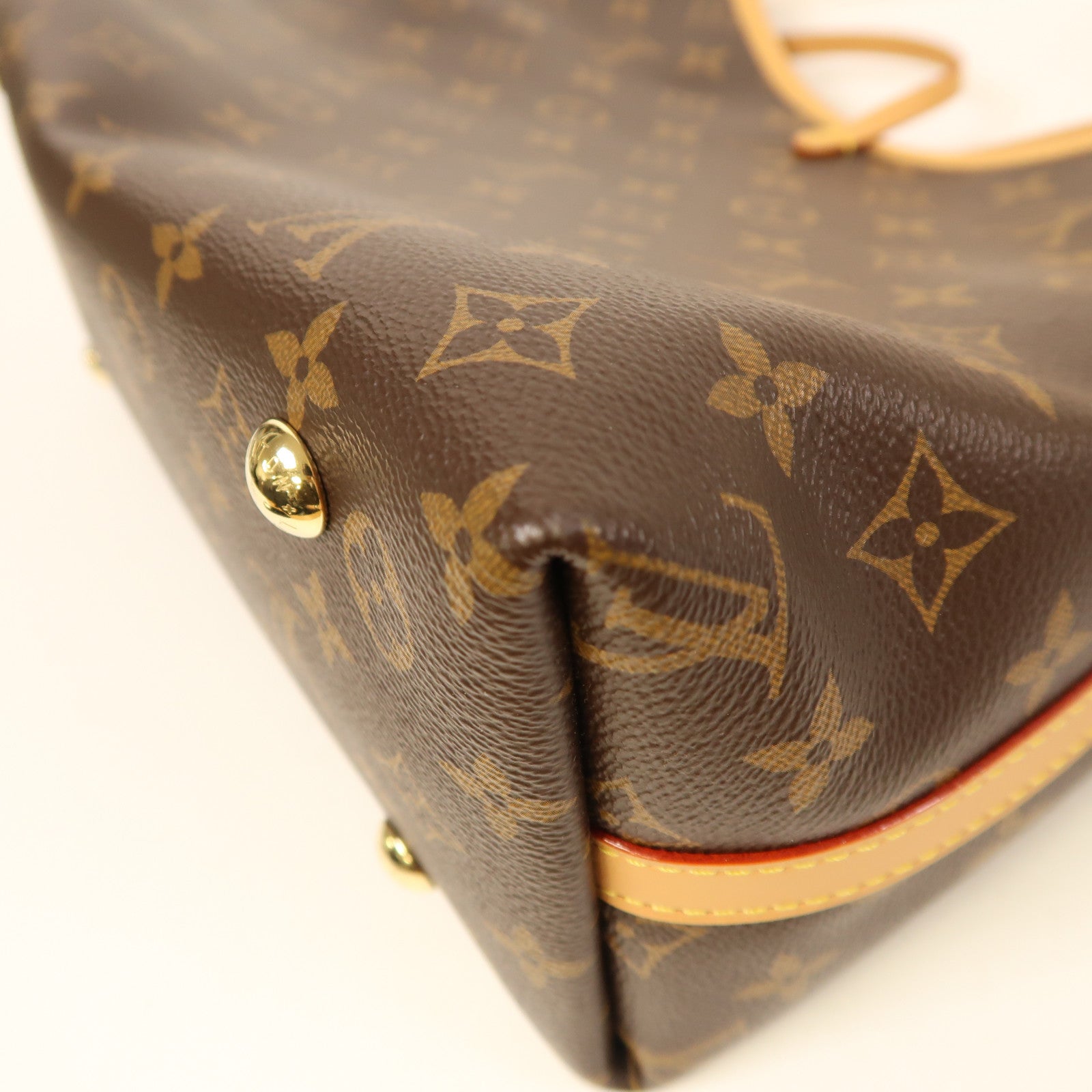 LOUIS VUITTON Monogram Carryall PM金扣肩背袋啡色