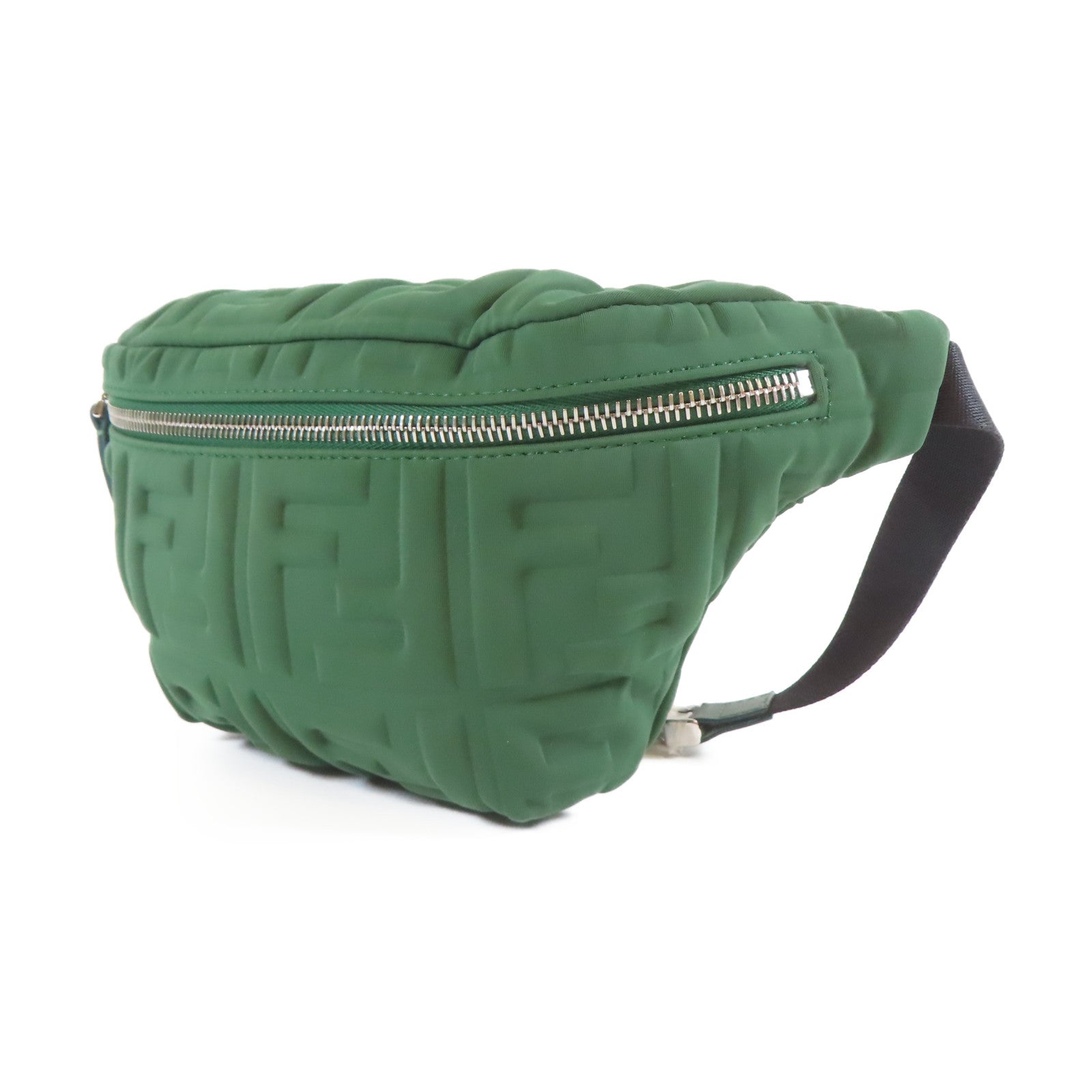 FENDI 尼龍Waist Bag銀扣腰包綠色