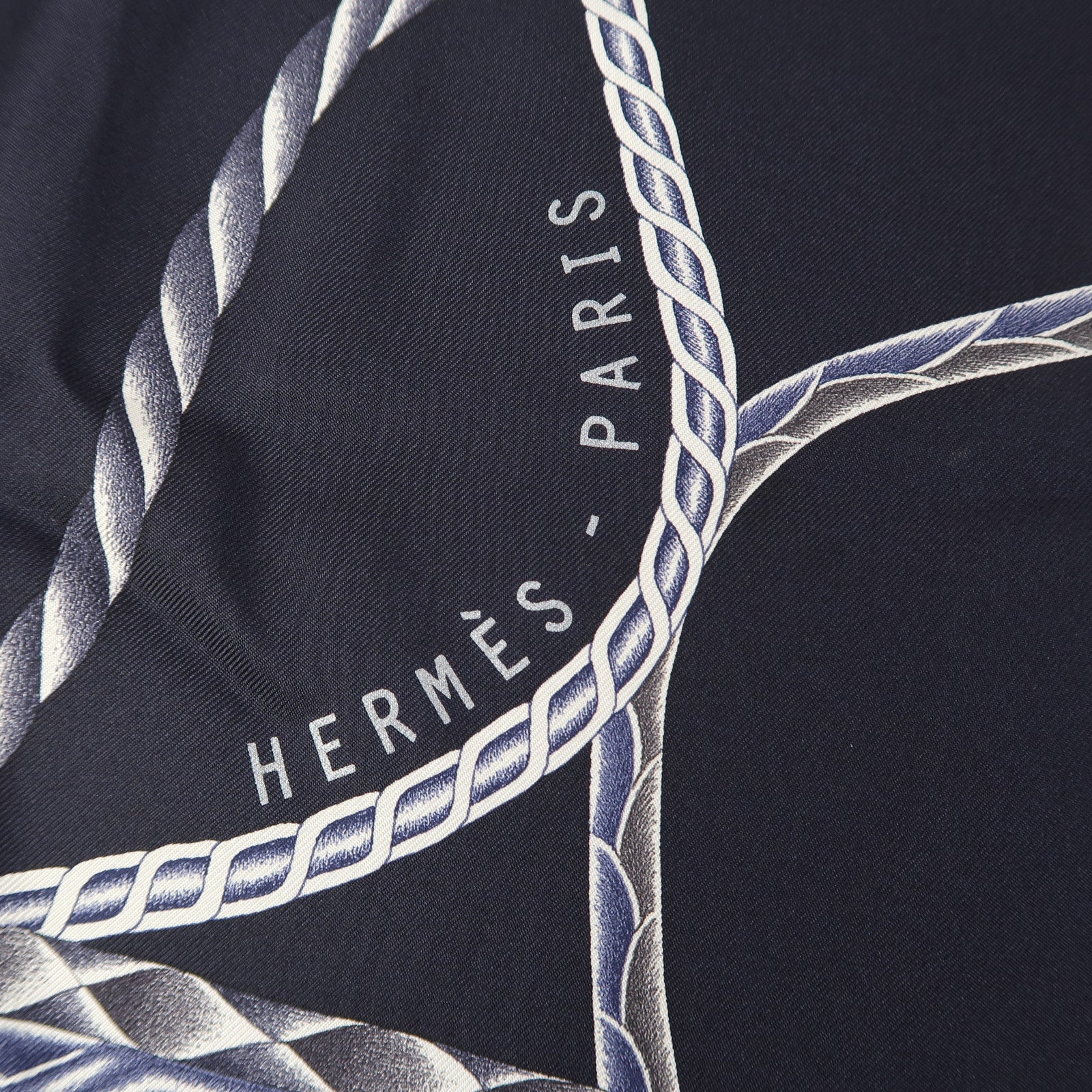 HERMES 絲質Scarf 90x90絲巾深藍色
