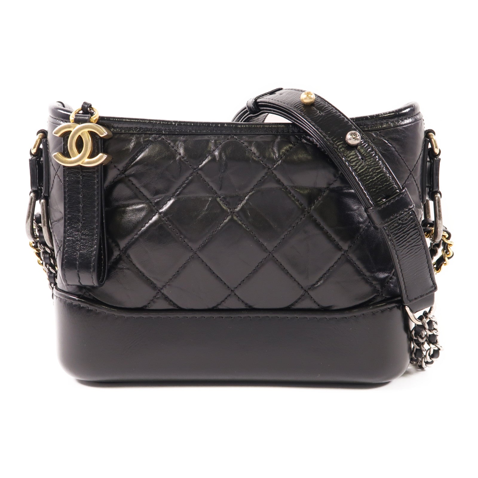 CHANEL 牛皮皮革Gabrielle Small鏈帶肩背袋