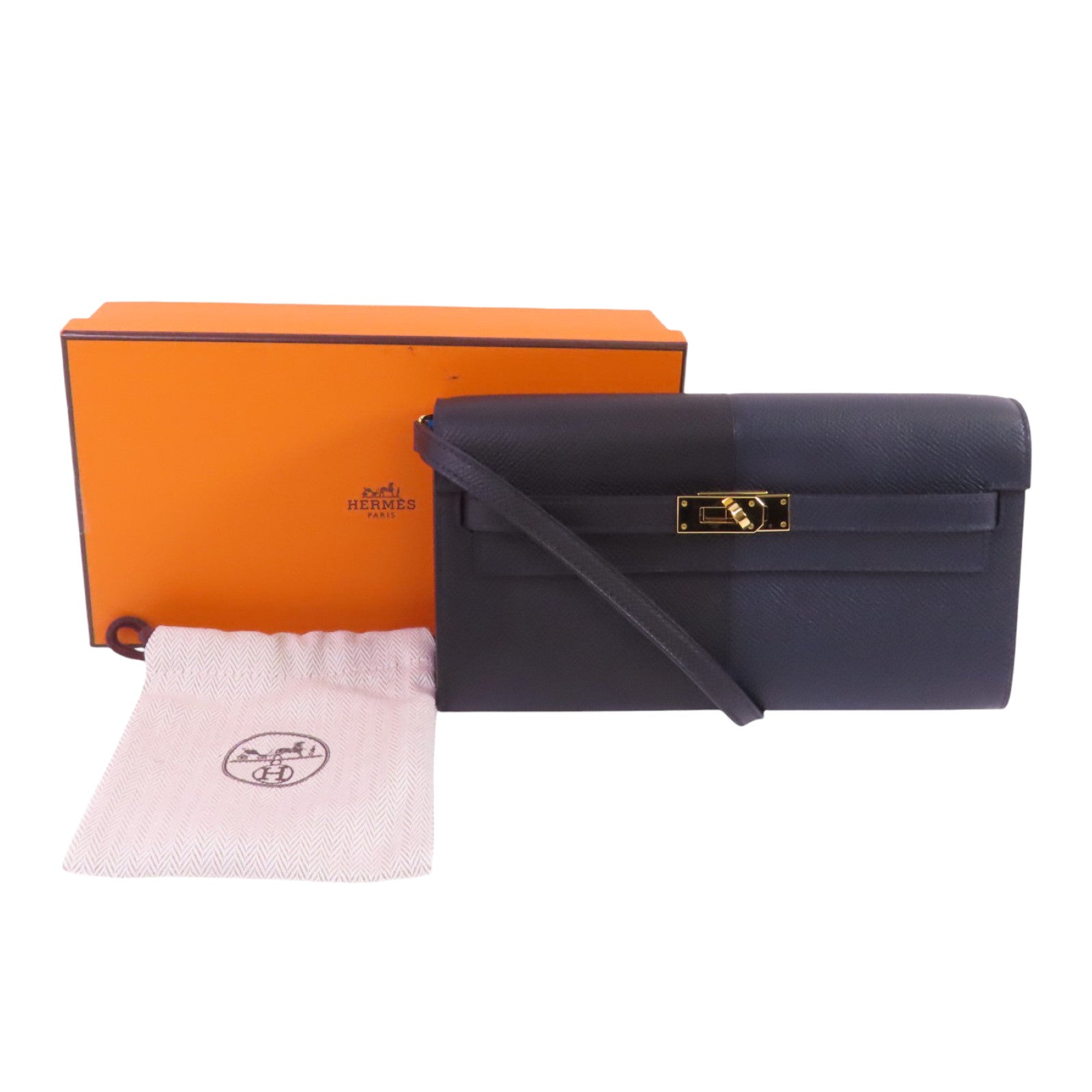 HERMES Epsom皮革Kelly To Go金扣肩背袋