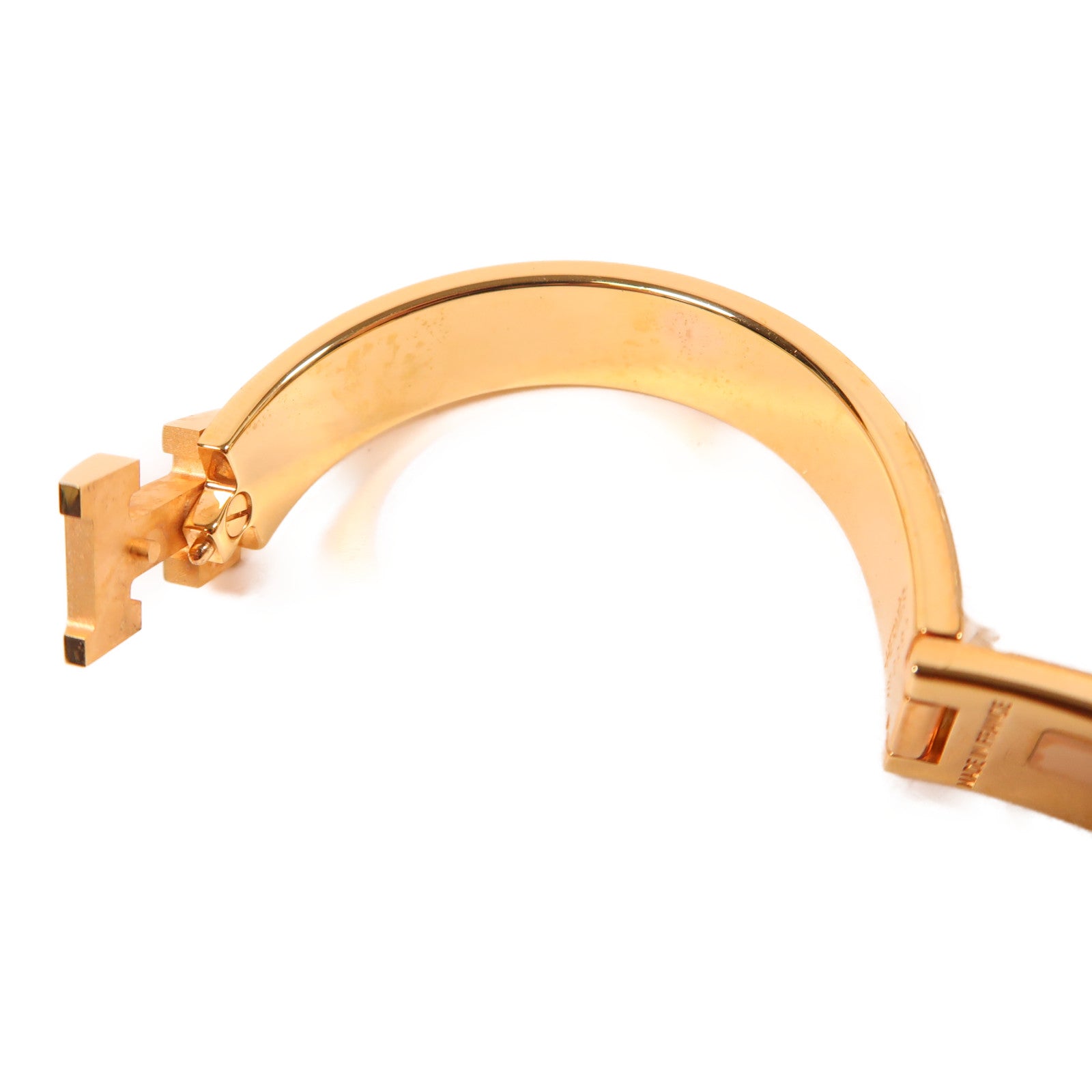 HERMES 金屬Clic H金扣手鐲紫色