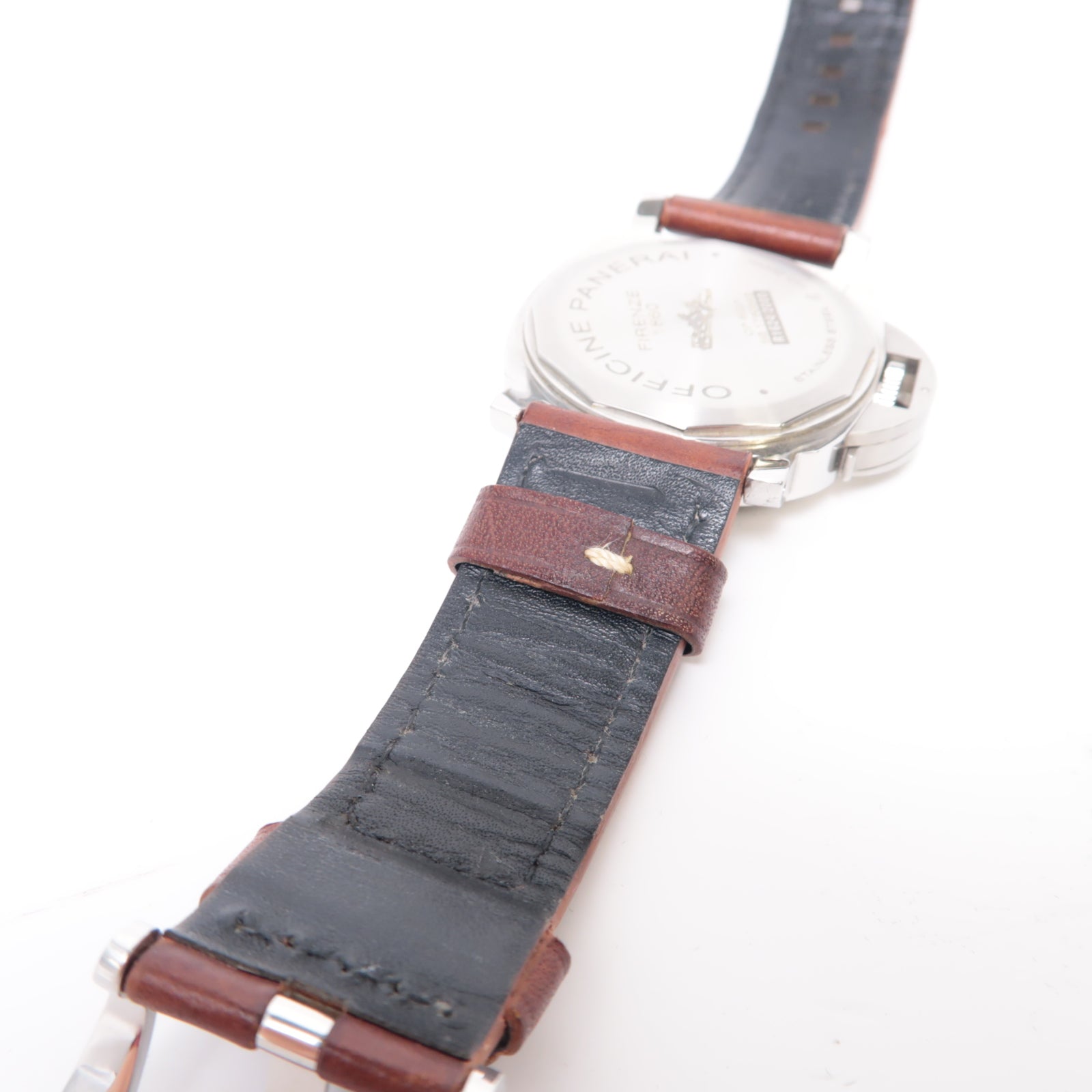 PANERAI 【激減優惠】Luminor Marina不鏽鋼/皮革手錶自動機芯黑色
