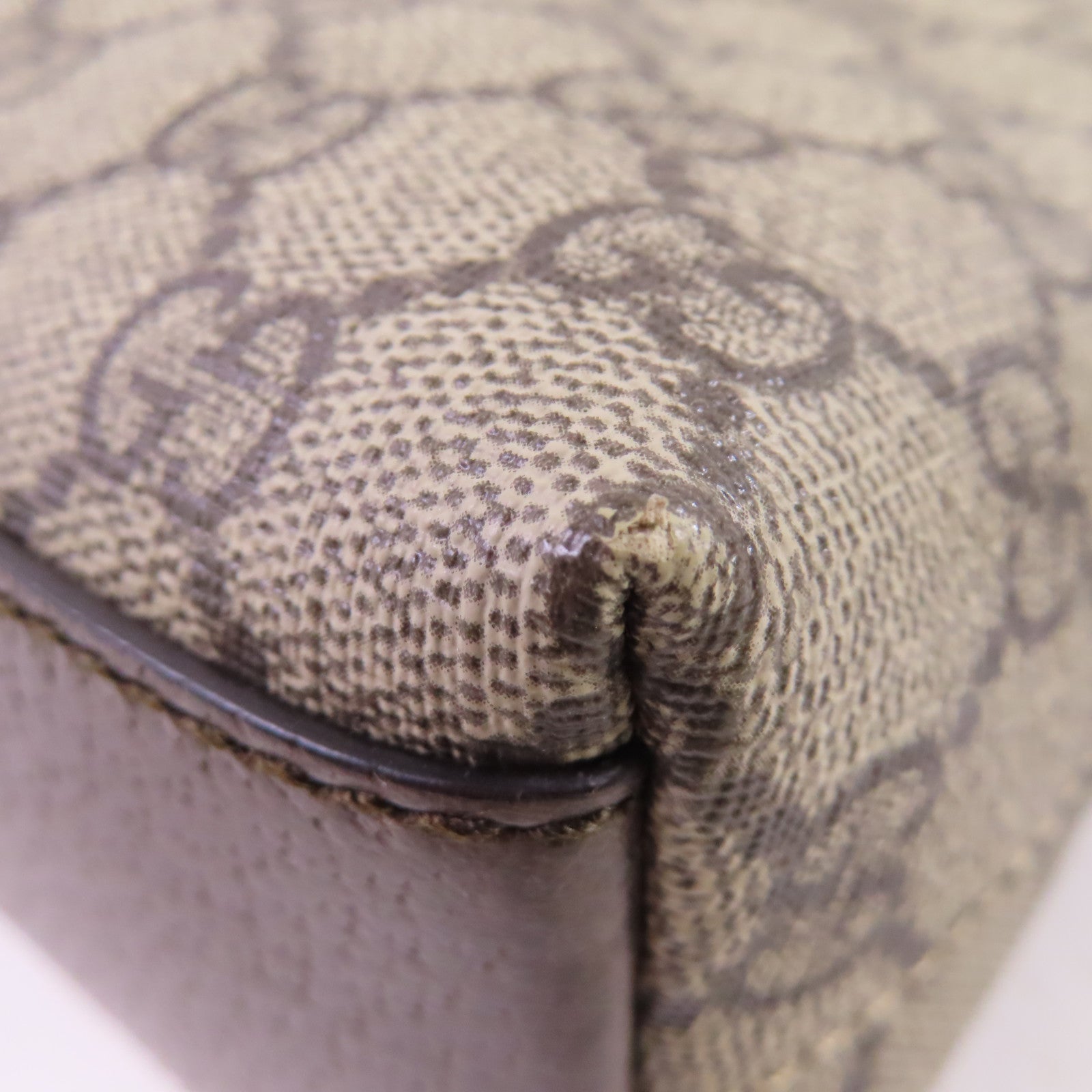 GUCCI 塗層帆布Ophidia Shoulder Bag金扣肩背袋啡色