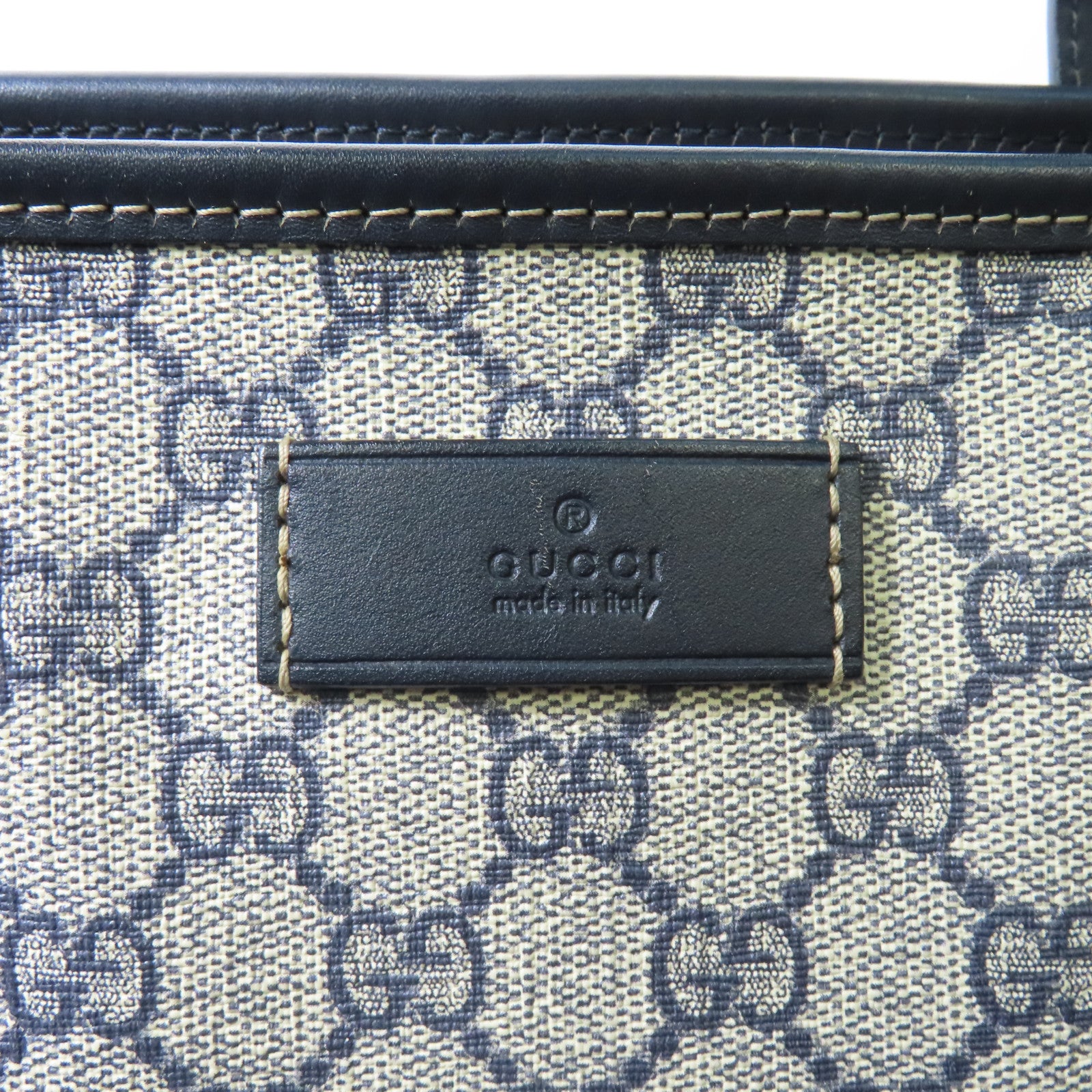 GUCCI 【激減優惠】塗層帆布Tote Bag銀扣手挽袋米色