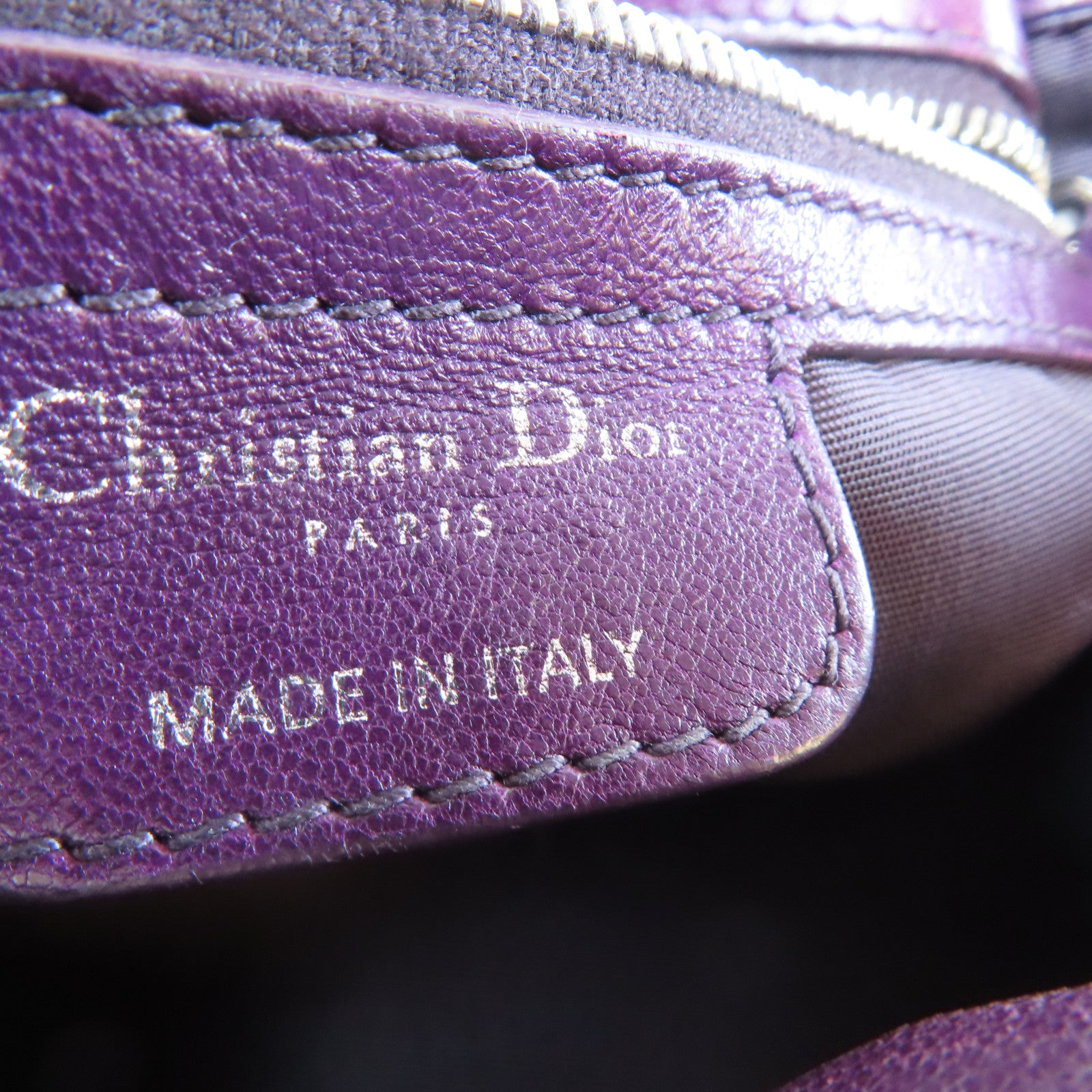 Dior 【激減優惠】牛皮皮革Shoulder Bag銀扣肩背袋紫色