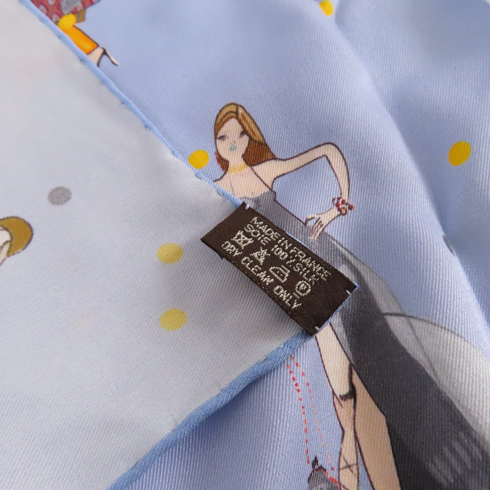 HERMES 【激減優惠】絲質65x65 Scarf絲巾藍色/彩色