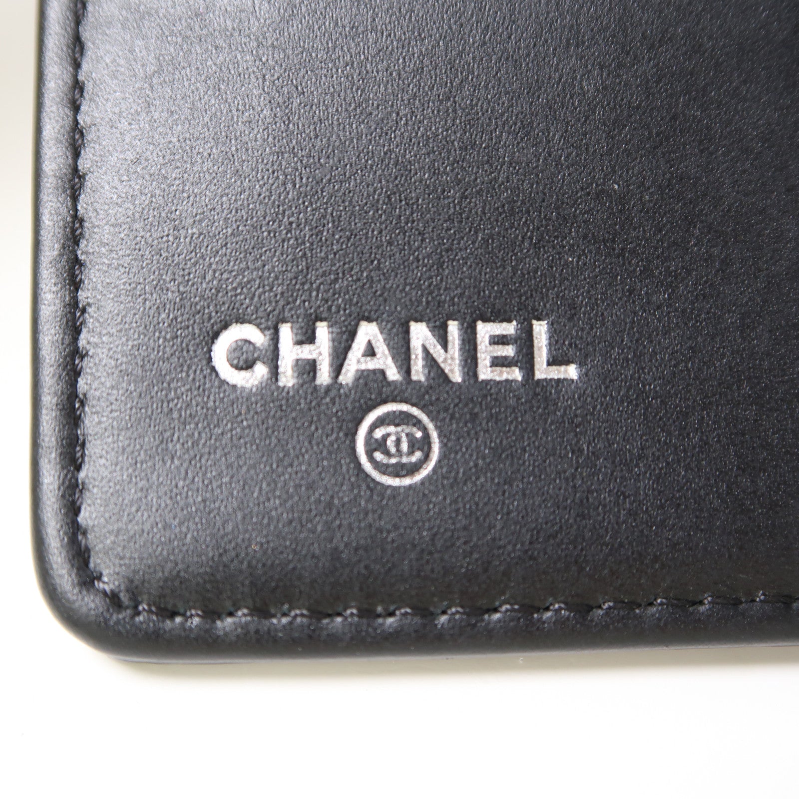 CHANEL 漆皮皮革Long Wallet銀扣長錢包黑色