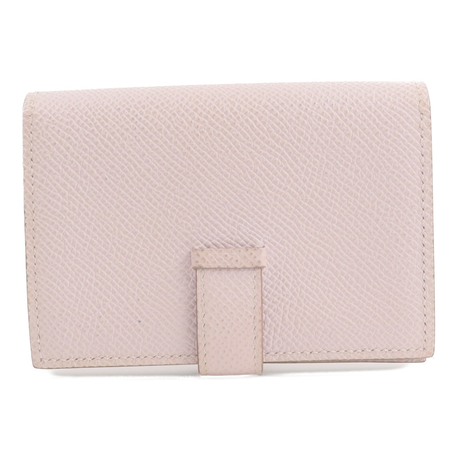 HERMES Epsom皮革Bearn Compact錢包Mauve Pale