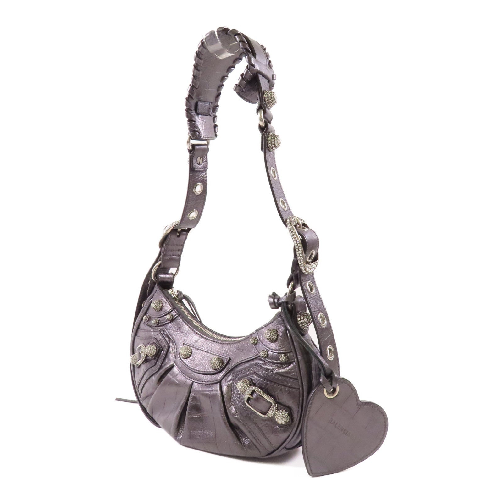 BALENCIAGA 皮革Le Cagole XS Shoulder Bag銀扣肩背袋