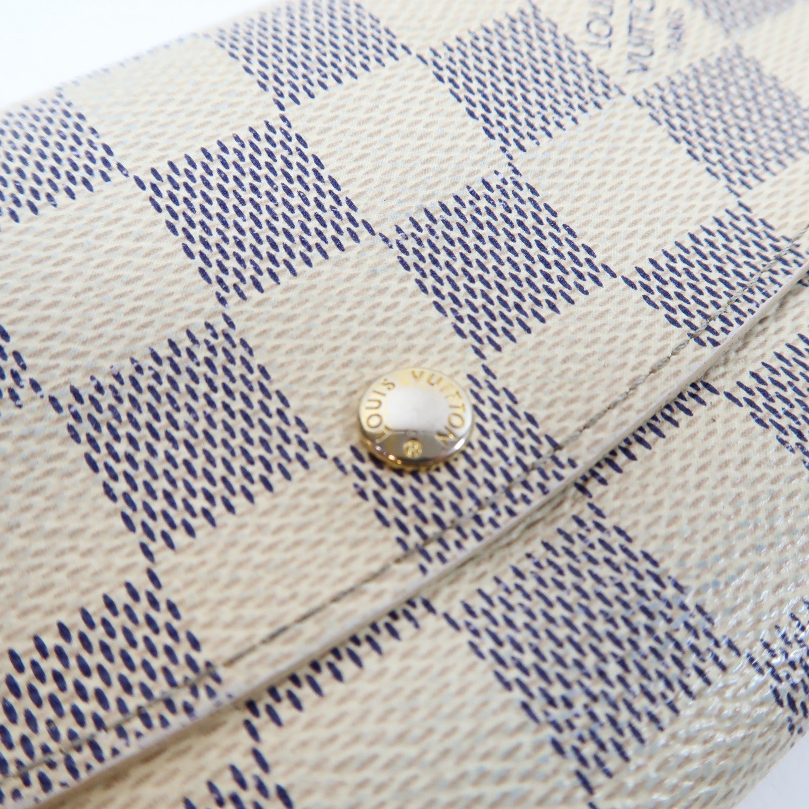 LOUIS VUITTON 【激減優惠】Damier Azur Portefeuille Emily Long Wallet金扣長錢包白色/藍色
