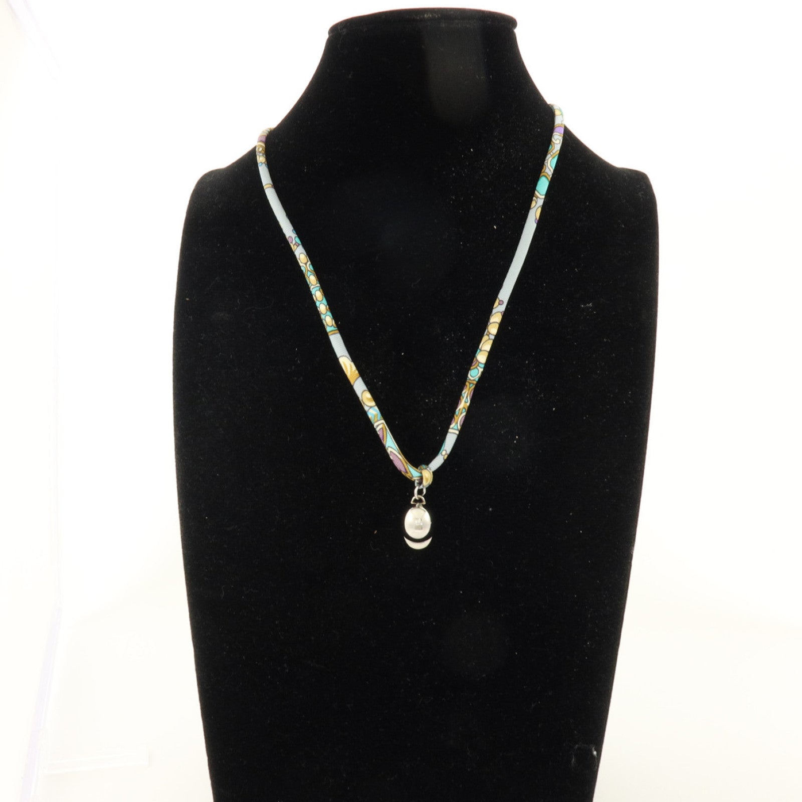 HERMES 絲質/金屬Necklace項鏈