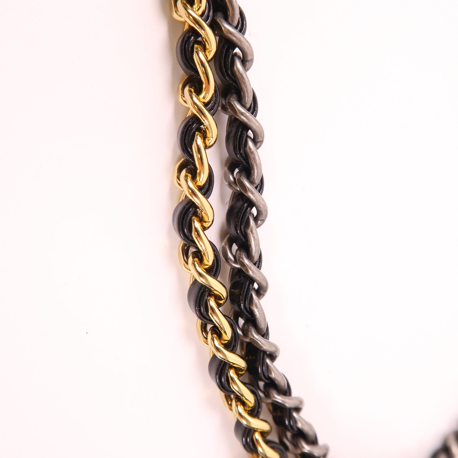 CHANEL 珠片/牛皮皮革Gabrielle Small鏈帶肩背袋