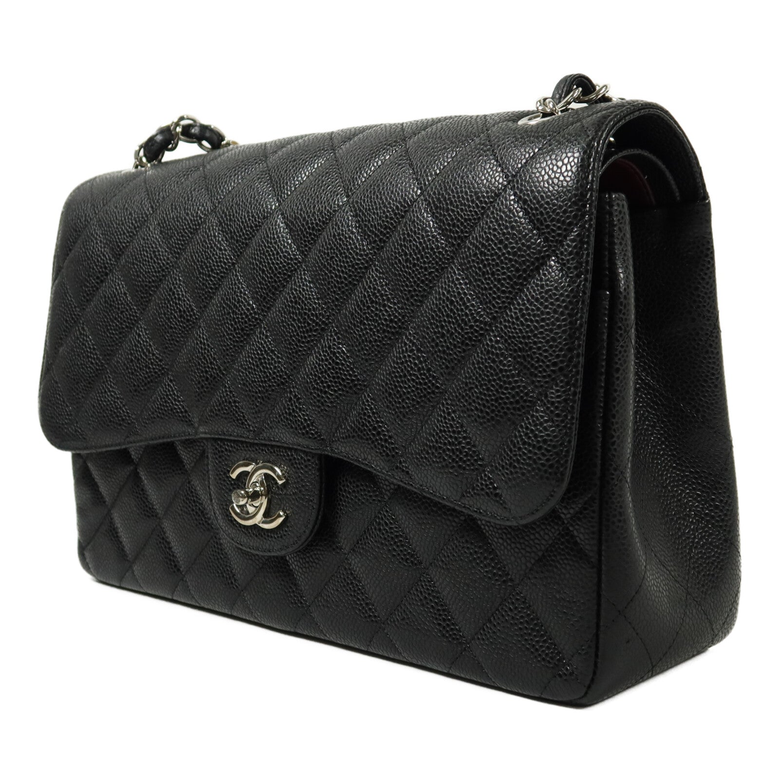 CHANEL 牛皮皮革Large Classic鏈帶肩背袋