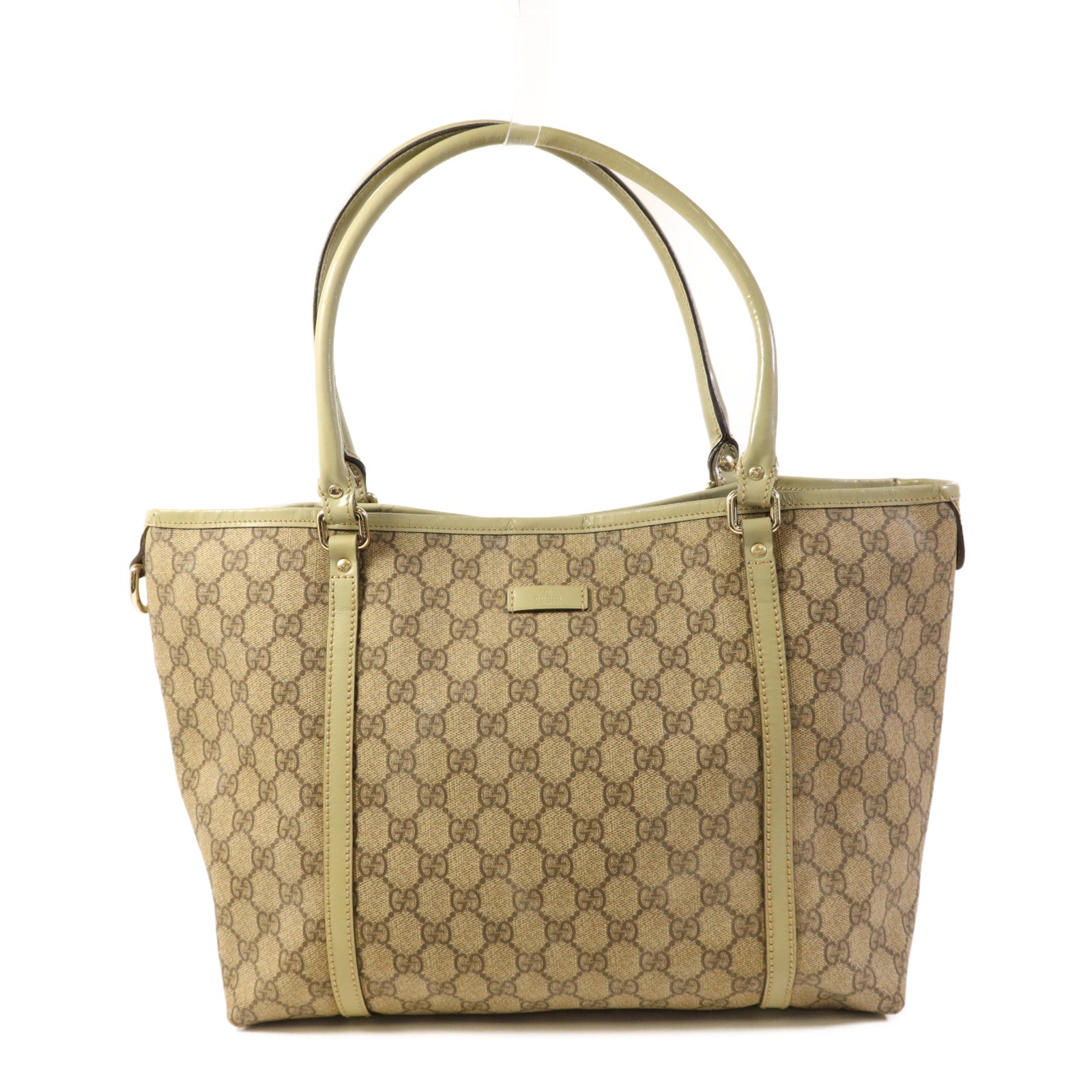 GUCCI 帆布GG Supreme Tote金扣手挽袋