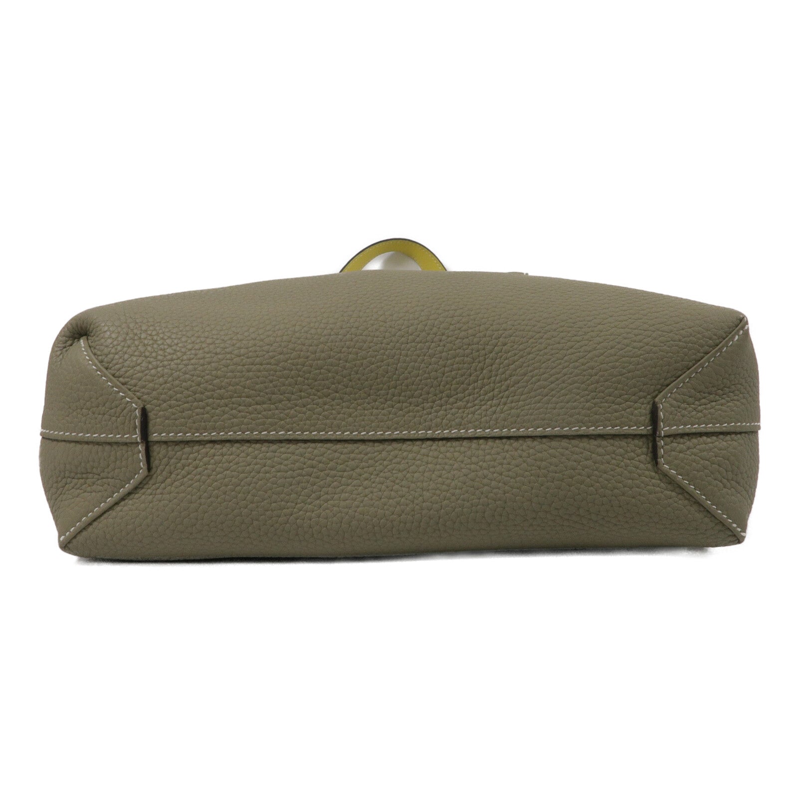 HERMES Clemence皮革Double Sens 36手挽袋Sauge/Lime