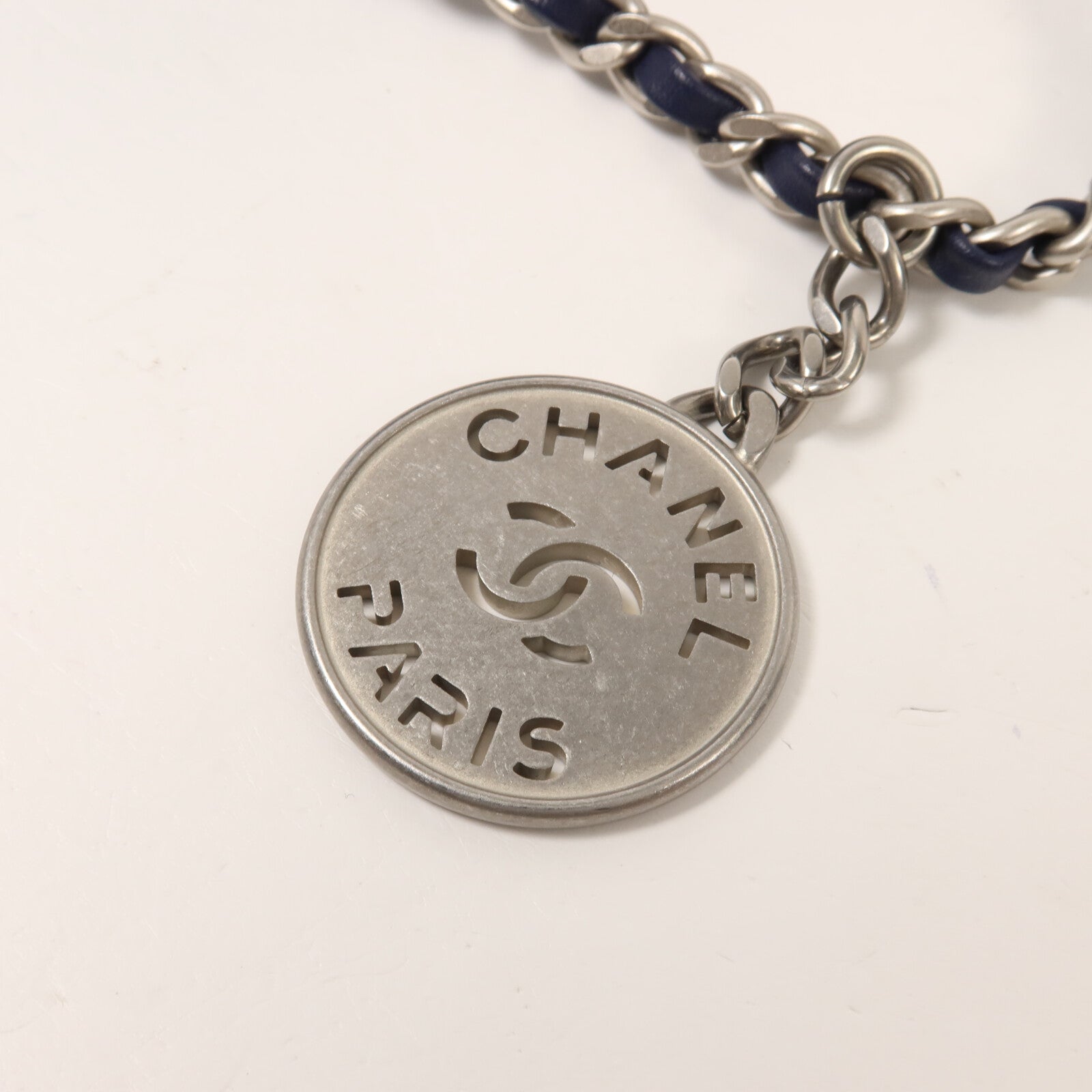 CHANEL 牛仔布Chanel 22 Mini鏈帶肩背袋