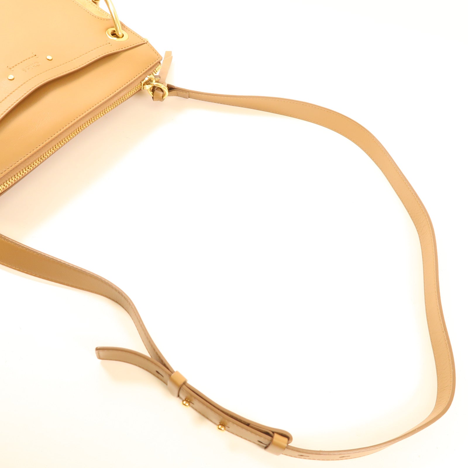 Chloe 牛皮皮革Shoulder Bag金扣肩背袋