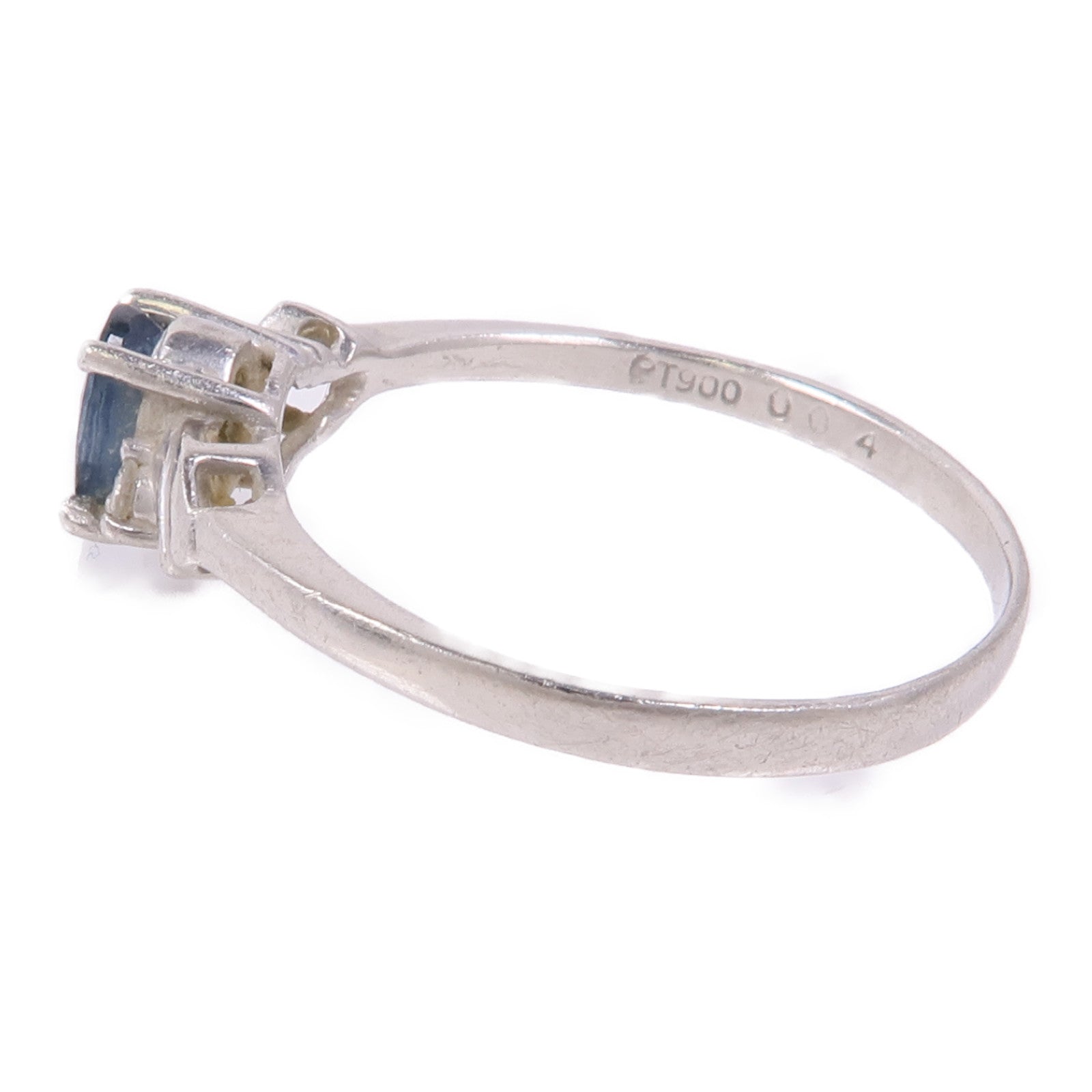 JEWELRY 【激減優惠】PT900鉑金Sapphire/Diamond Ring藍寶石/鑽石戒指US#7.5