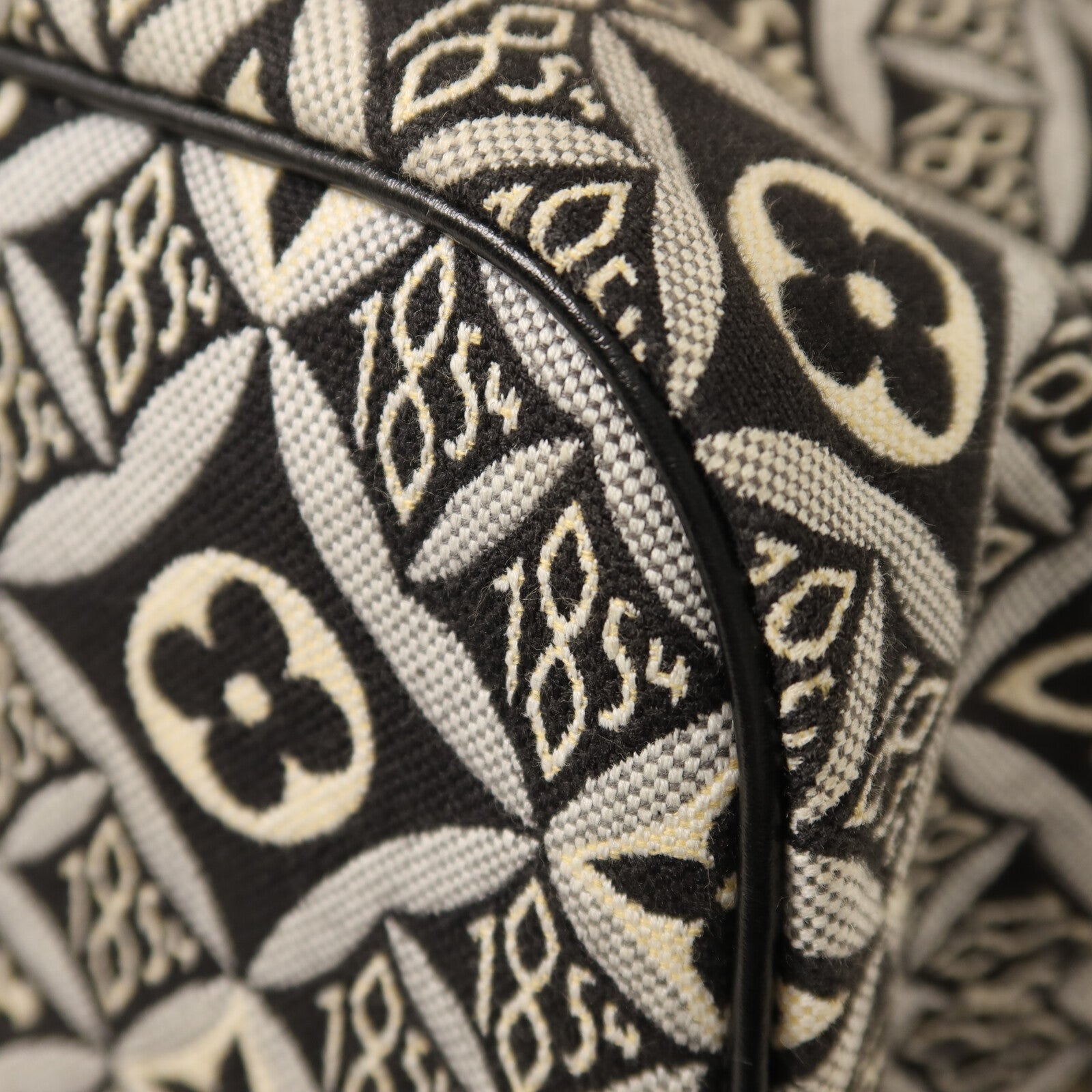 LOUIS VUITTON Monogram Jacquard 1854 Neverfull MM金扣手挽袋
