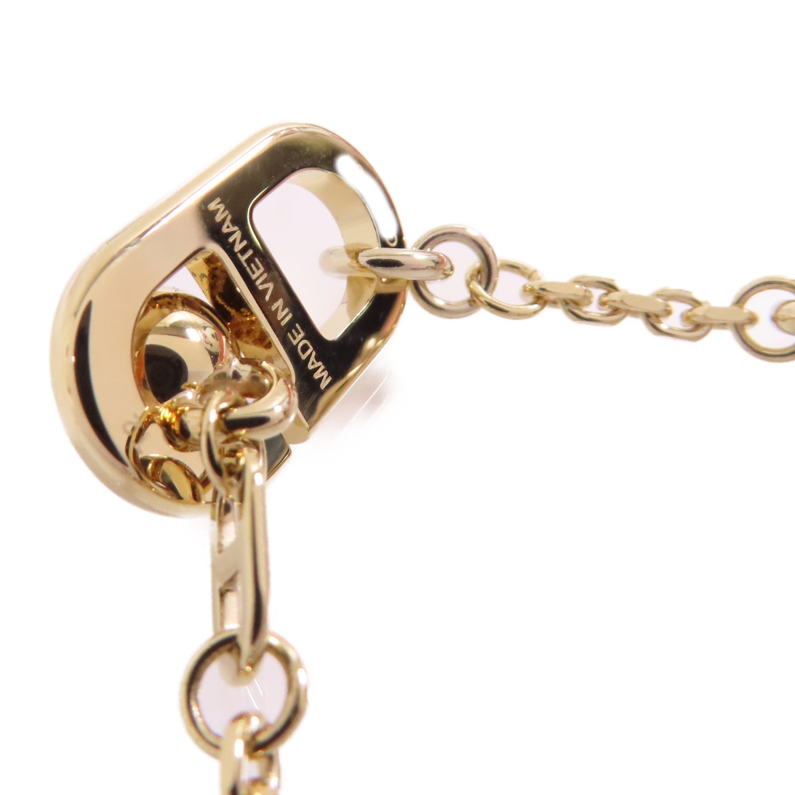 HERMES 水牛角/金屬Sur Mer Small Bracelet金扣手鏈啡色