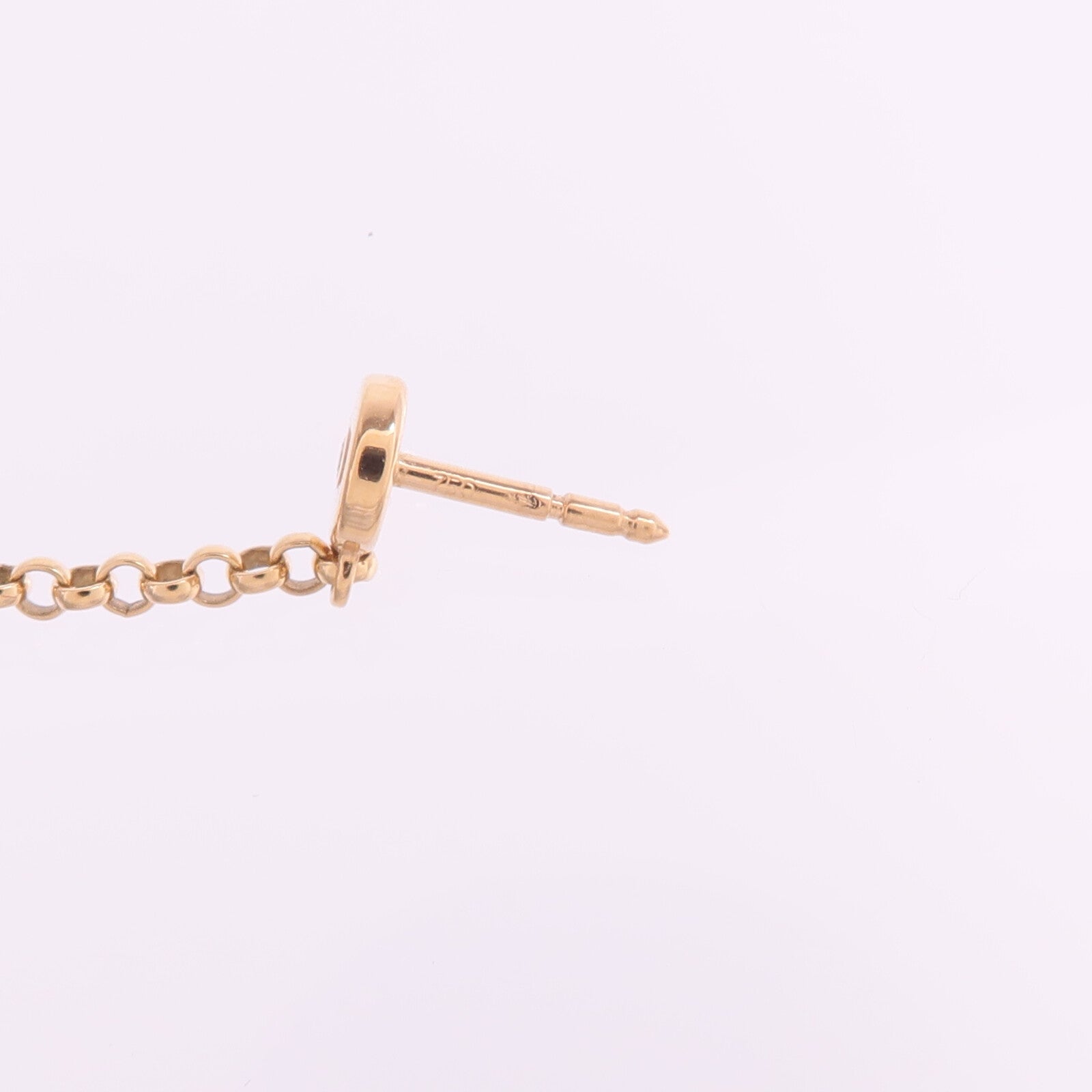HERMES 18K玫瑰金Gambade H Earrings鑽石耳環