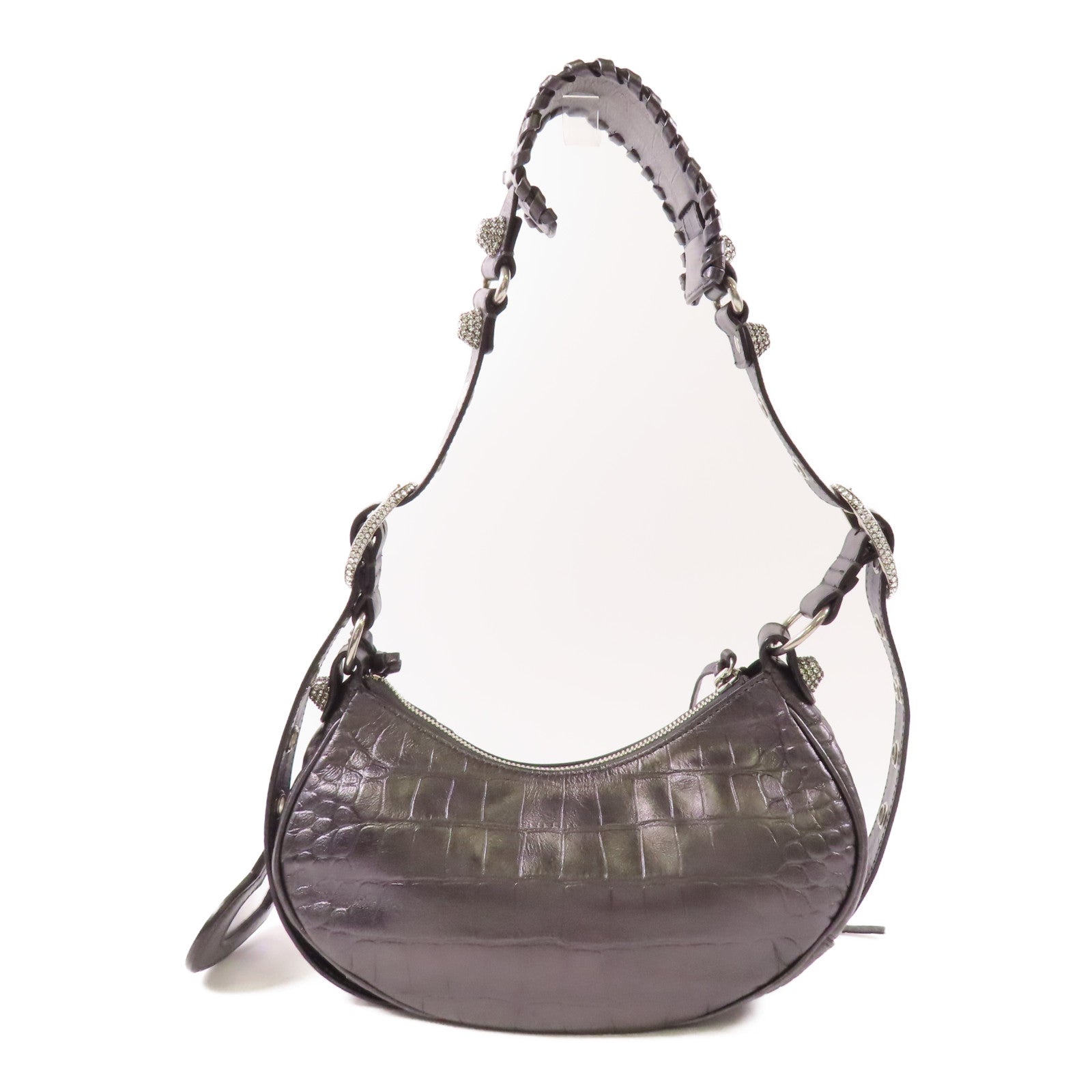BALENCIAGA 皮革Le Cagole XS Shoulder Bag銀扣肩背袋