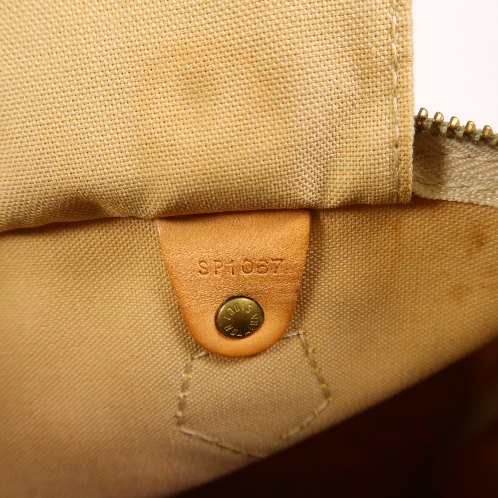 LOUIS VUITTON Damier Azur Speedy 30金扣手挽袋白色