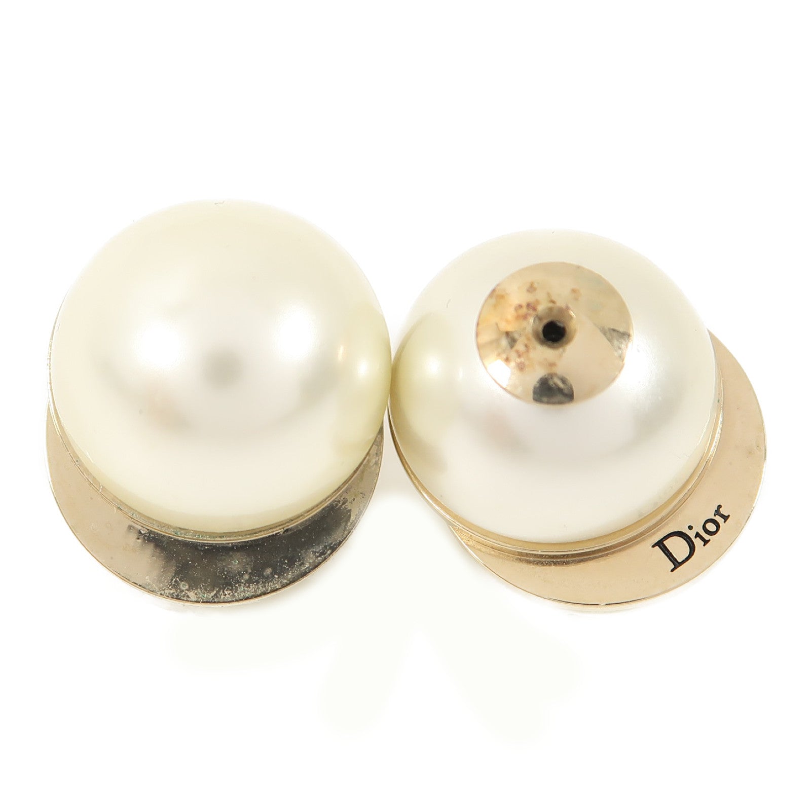 Dior 【激減優惠】金屬/PVC Earrings耳環金色/白色
