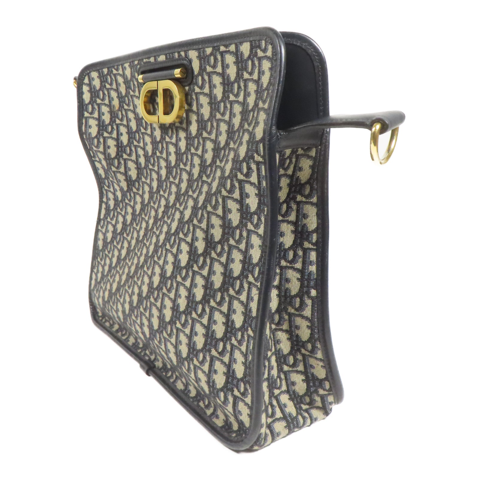 Dior 帆布Shoulder Bag金扣肩背袋