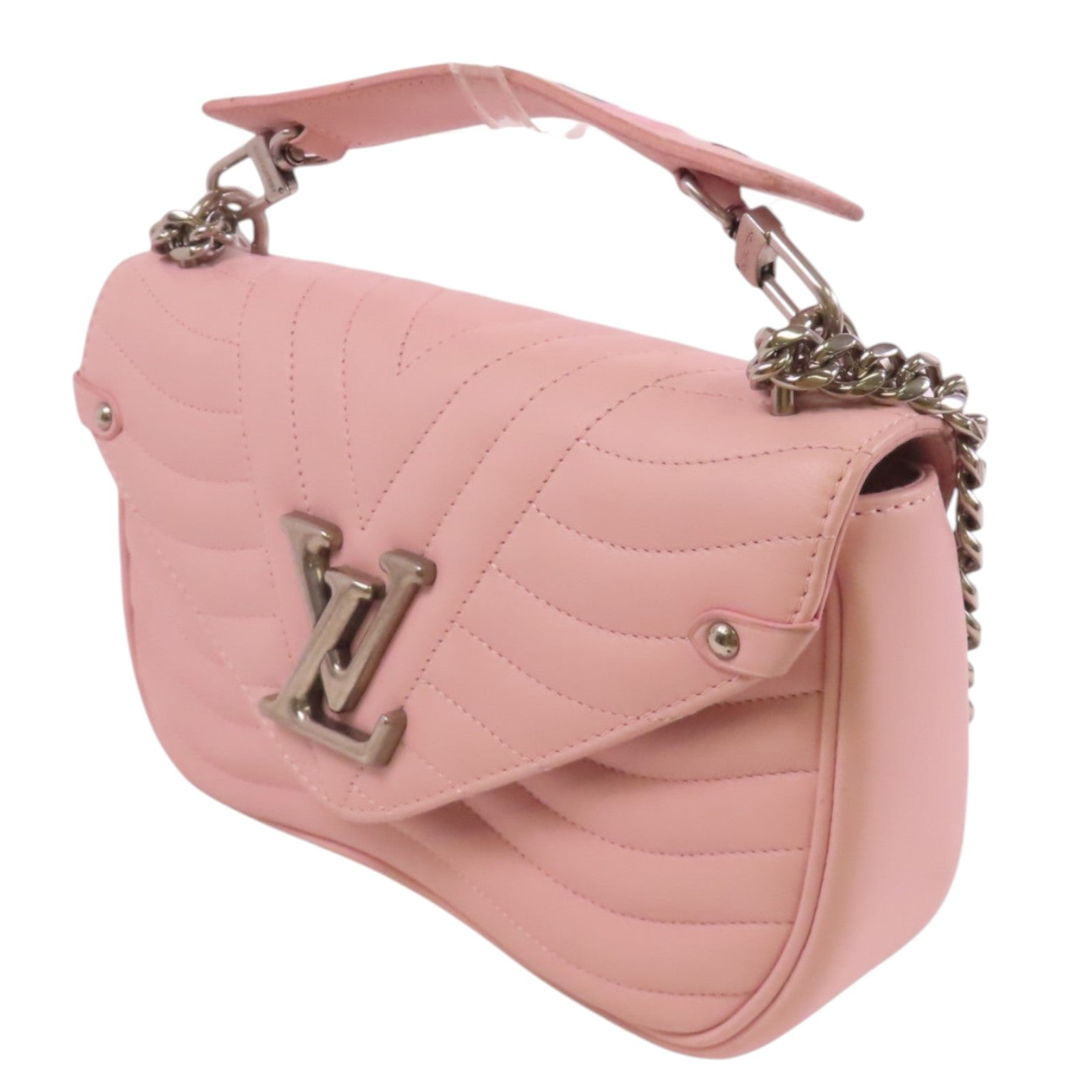 LOUIS VUITTON 牛皮皮革New Wave MM銀扣手挽肩背兩用袋