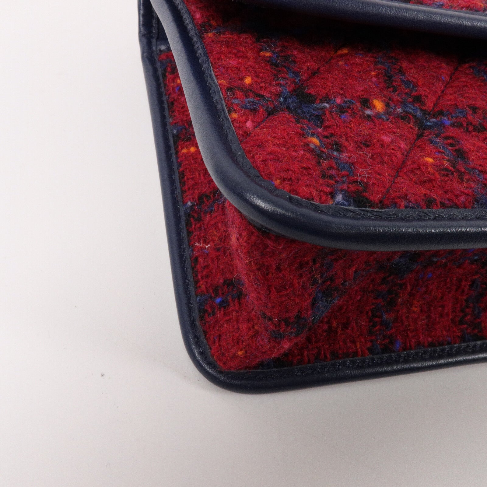 CHANEL Tweed Top Handle Flap Bag鏈帶肩背袋