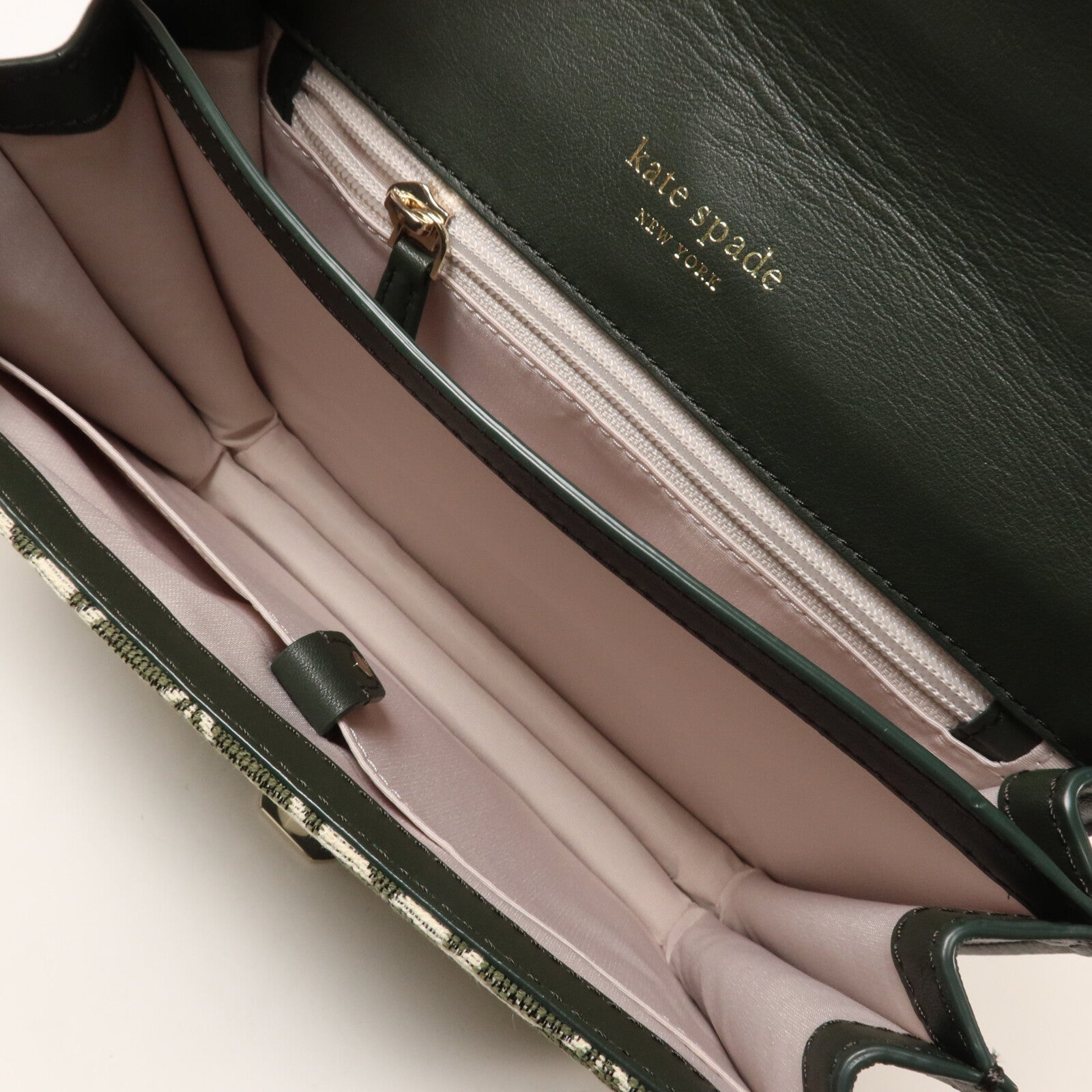 Kate Spade 帆布Flower Jack & Uard Locket鏈帶肩背袋