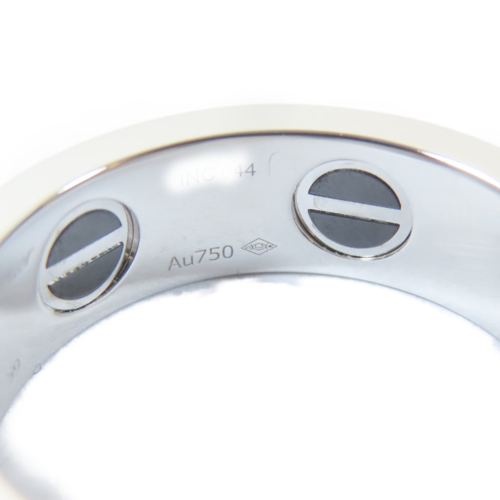 CARTIER 18K白金Love Ring鑽石戒指Cartier#59/US#8.5