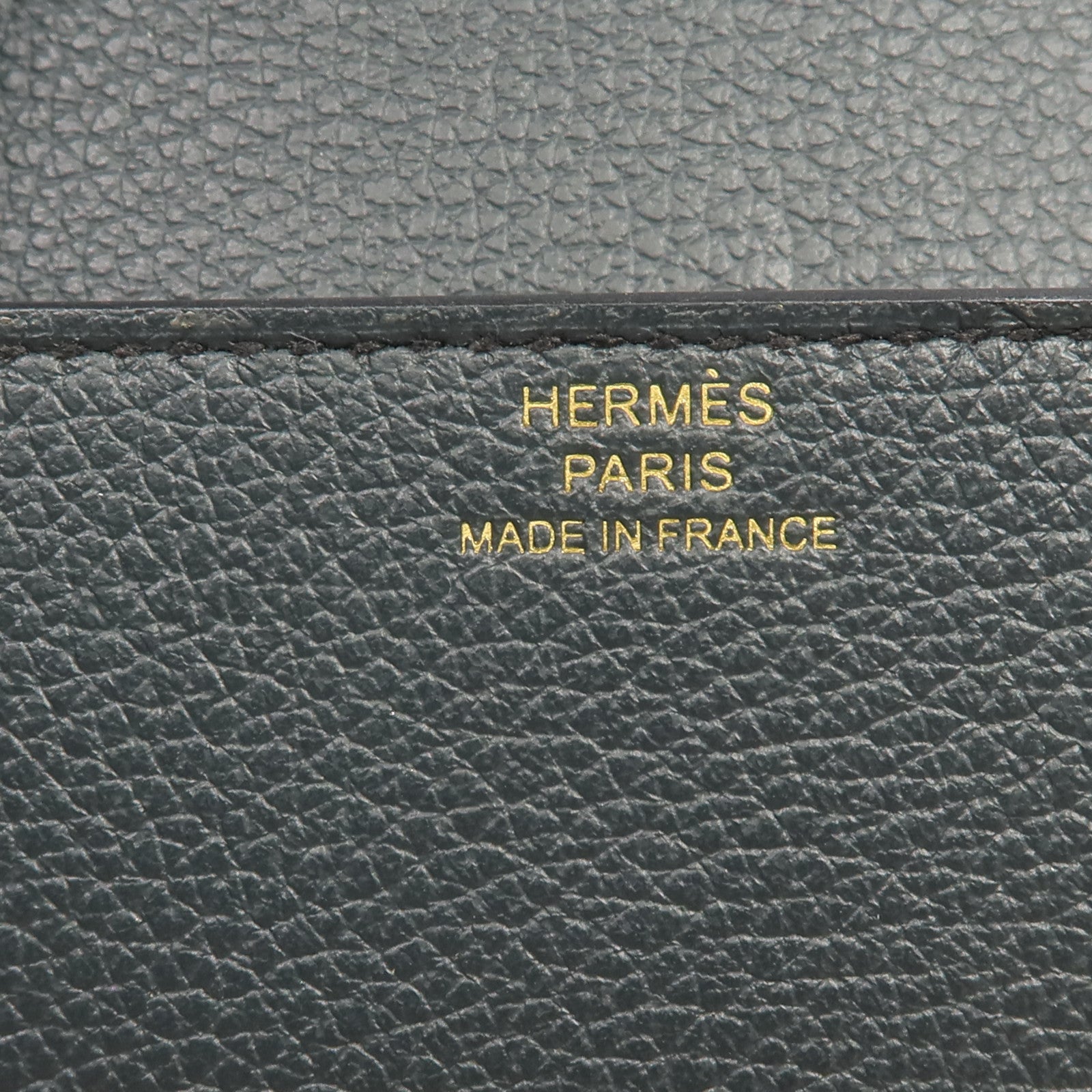 HERMES Evercolor皮革Roulis Slim錢包Vert Rousseau