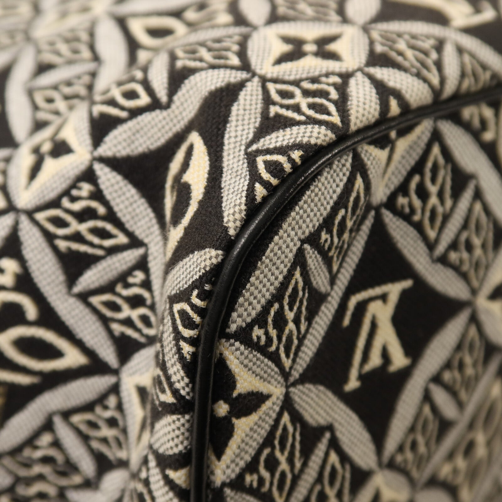 LOUIS VUITTON Monogram Jacquard 1854 Neverfull MM金扣手挽袋