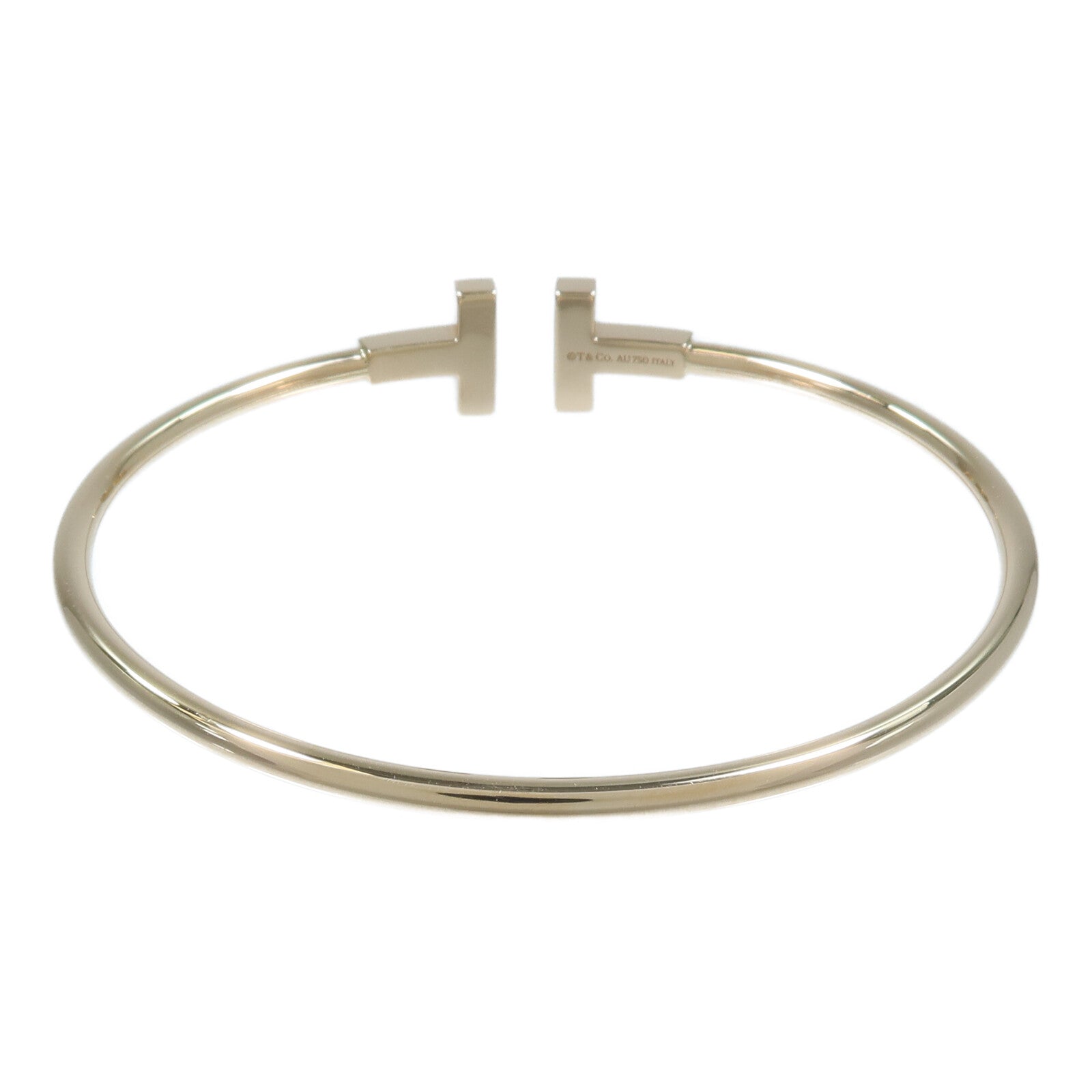 TIFFANY＆CO 18K玫瑰金T Wire Diamond Bangle鑽石手鐲