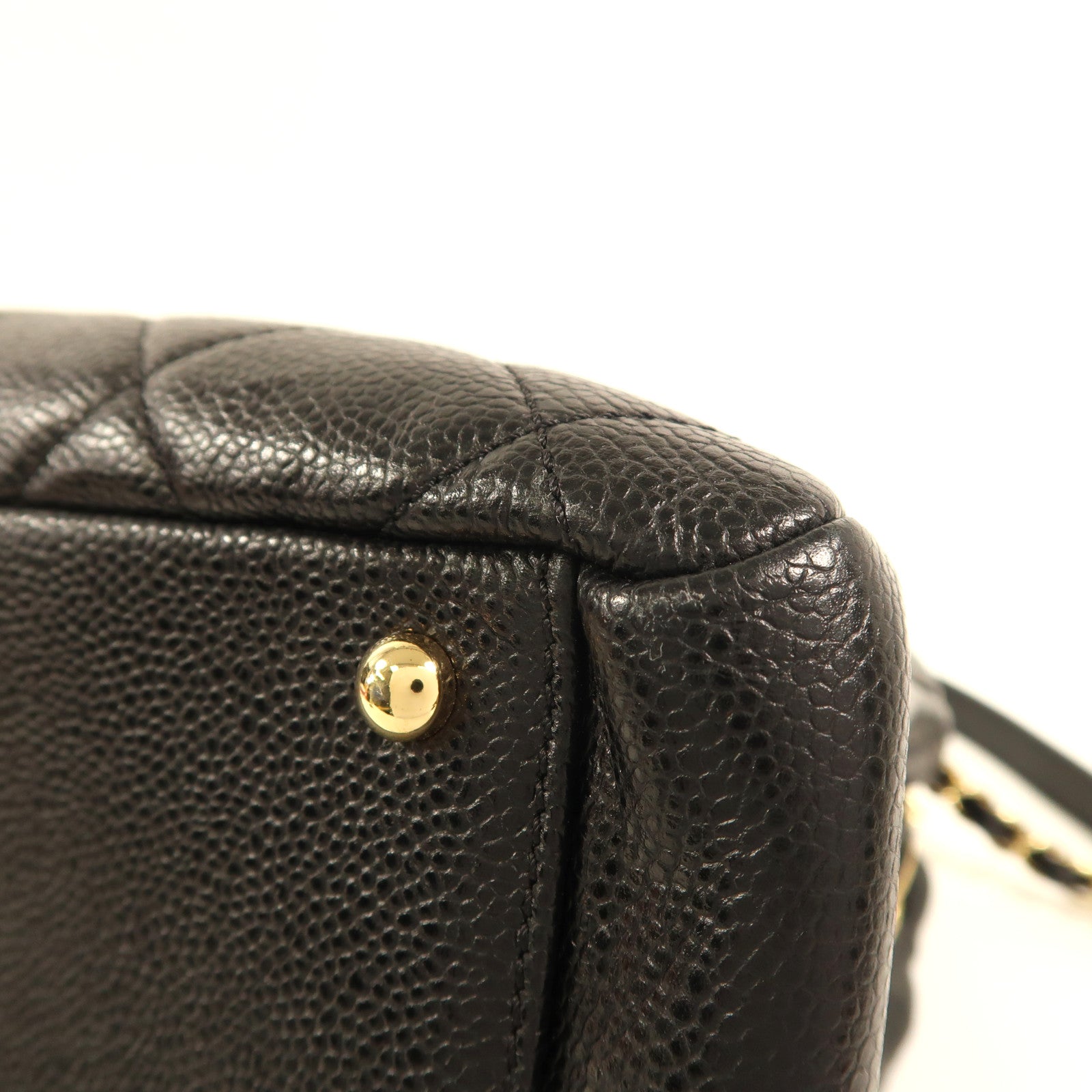 CHANEL 牛皮皮革Chain Shoulder金扣鏈帶肩背袋