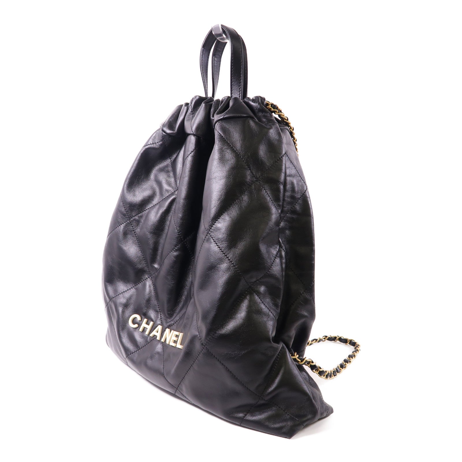 CHANEL 【激減優惠】羊皮皮革C22 BackPack金扣鏈帶背包