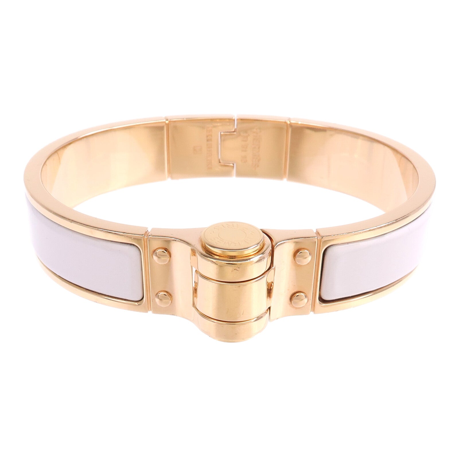 HERMES 金屬Charniere Bracelet金扣手鐲