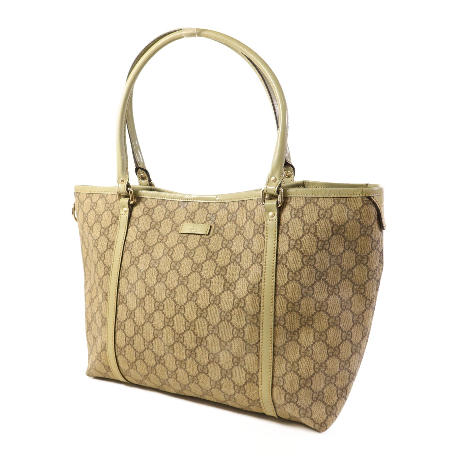 GUCCI 帆布GG Supreme Tote金扣手挽袋