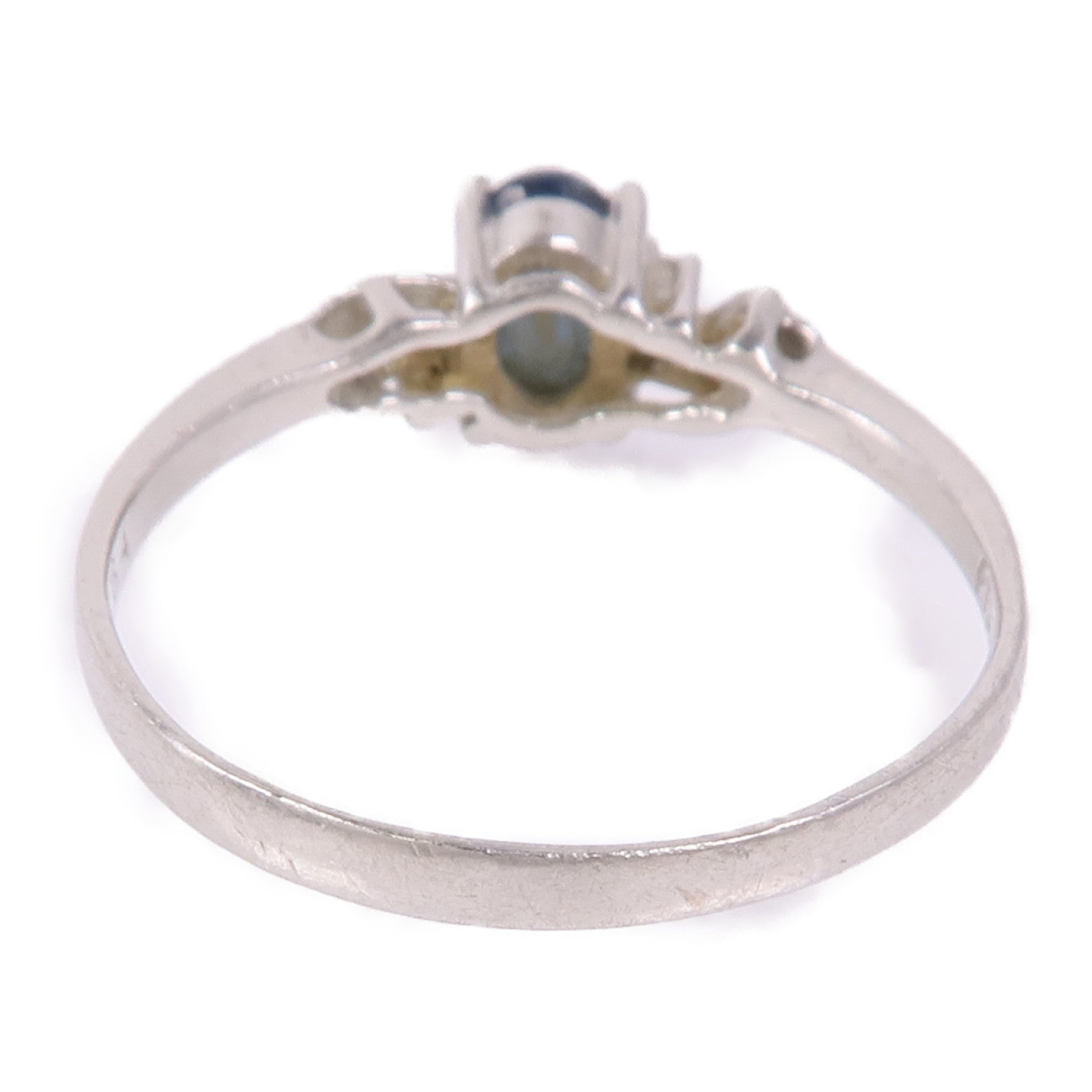 JEWELRY PT900鉑金Sapphire/Diamond Ring藍寶石/鑽石戒指US#7.5