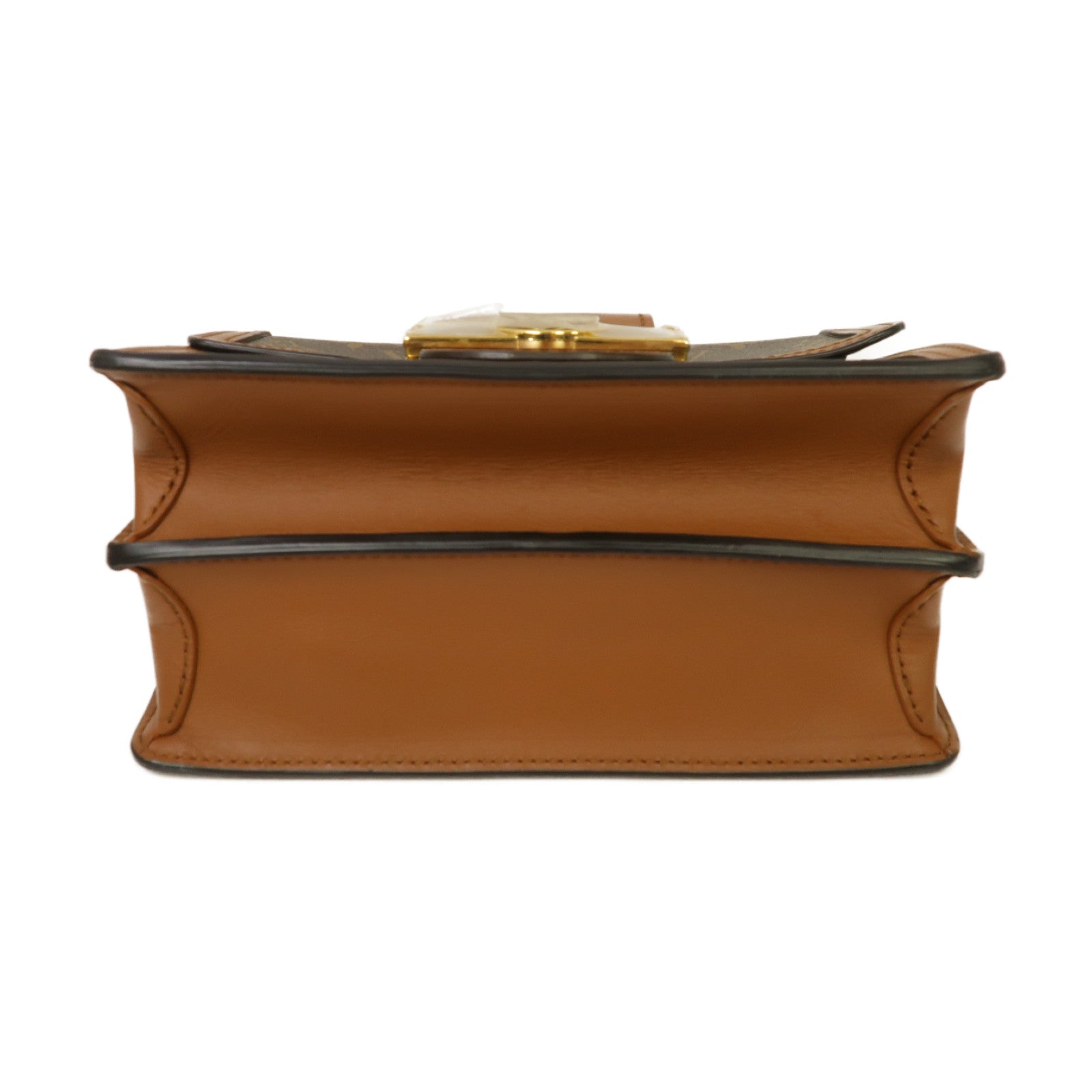 LOUIS VUITTON Monogram Mini Dauphine金扣肩背袋啡色