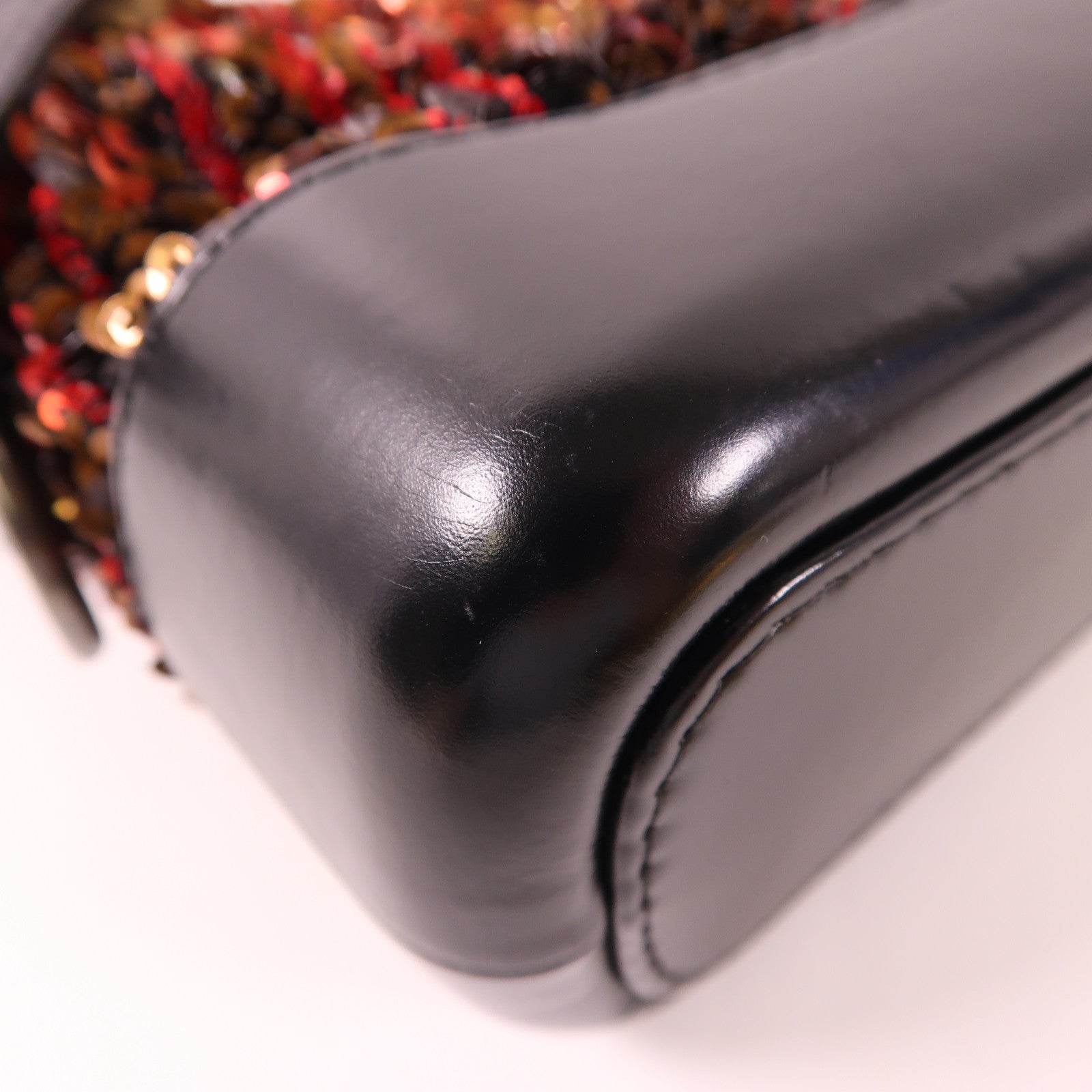 CHANEL 珠片/牛皮皮革Gabrielle Small鏈帶肩背袋