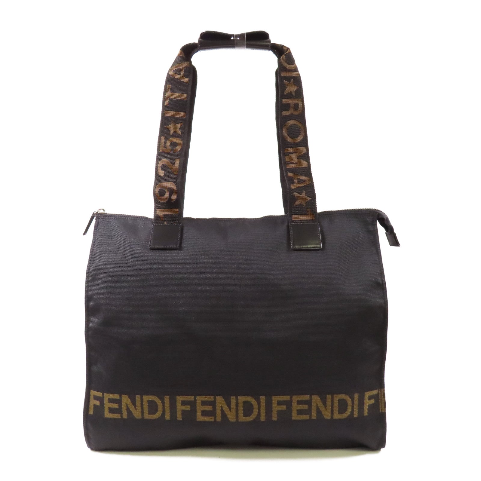 FENDI 帆布Tote Bag銀扣手挽袋