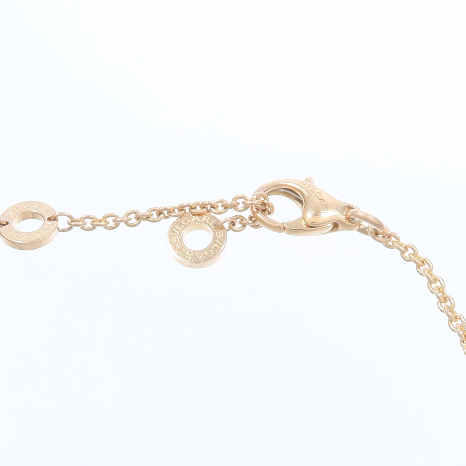 BVLGARI 18K玫瑰金/陶瓷Diamond B-zero1 Necklace鑽石項鍊