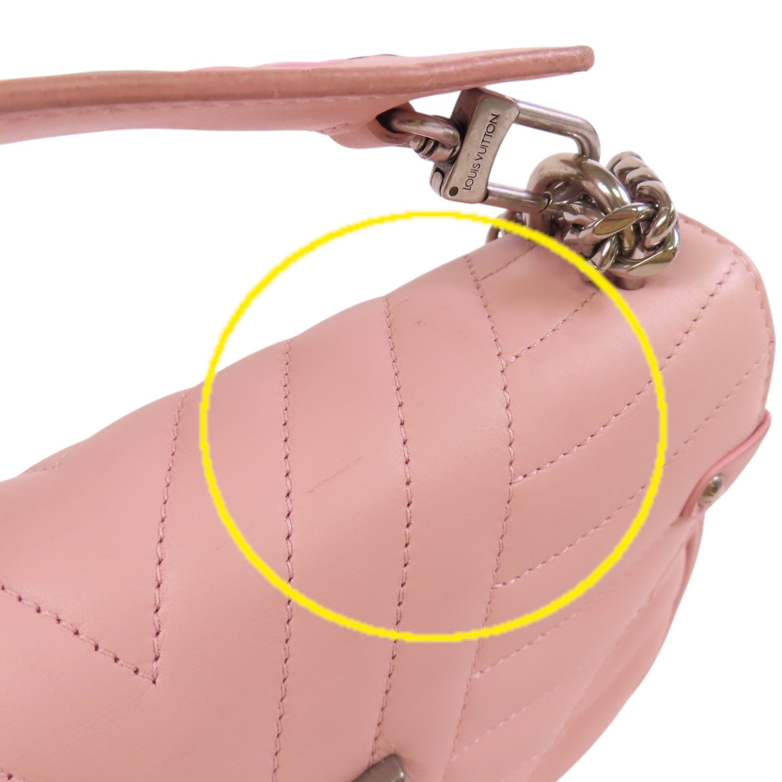 LOUIS VUITTON 牛皮皮革New Wave MM銀扣手挽肩背兩用袋