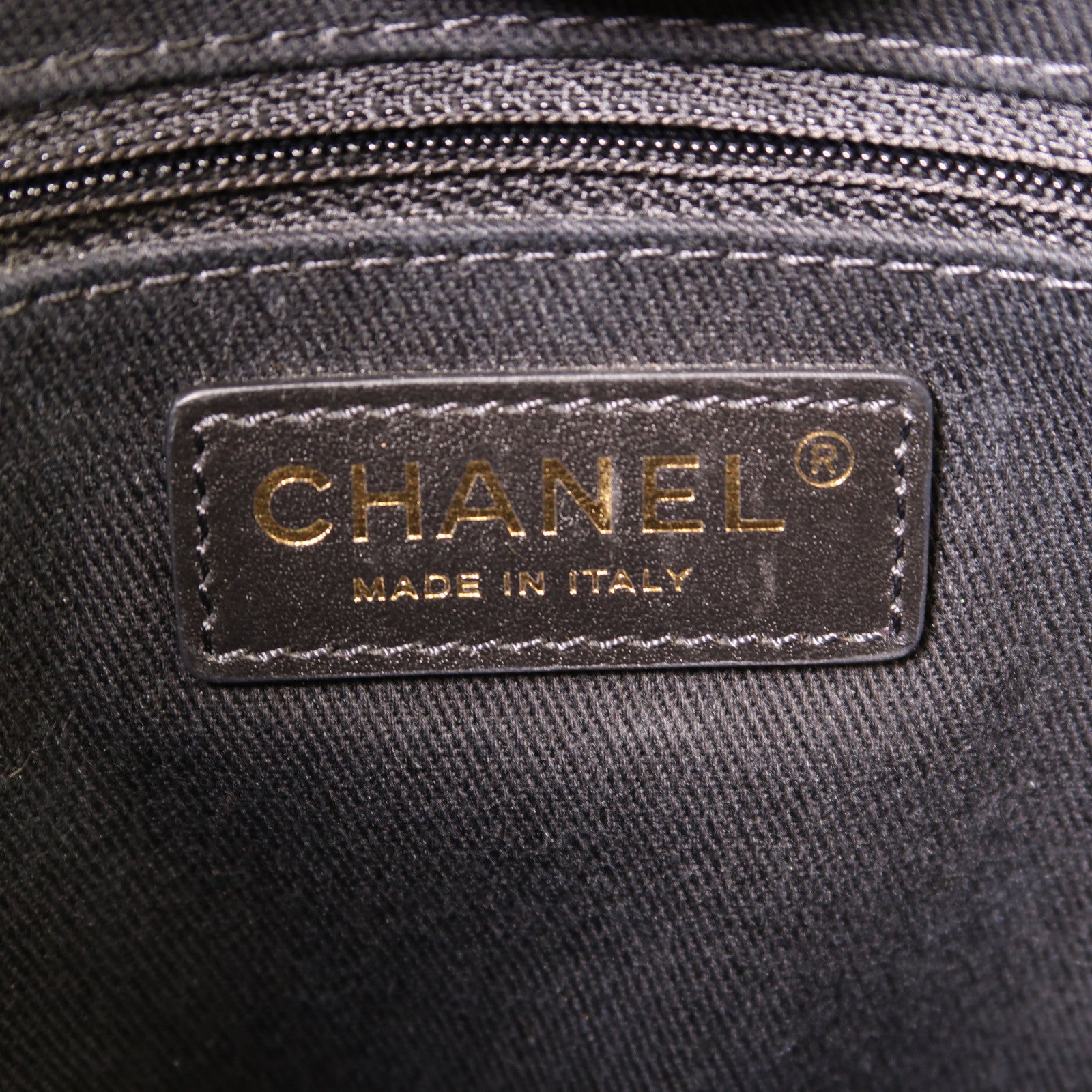 CHANEL 粗花呢Deaville Tote Bag金扣肩背袋/手挽袋藍色