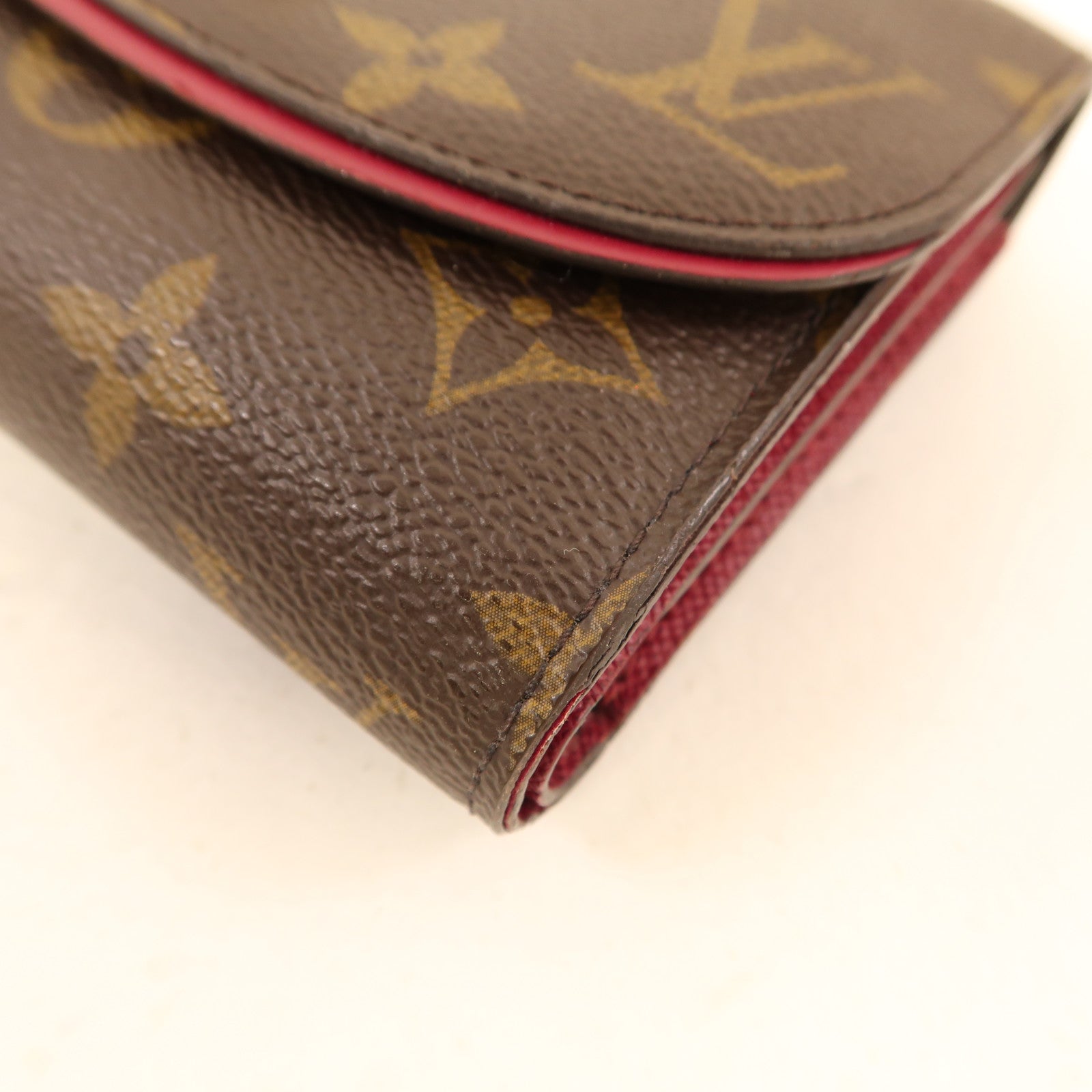 LOUIS VUITTON Monogram Ariane金扣錢包棕色/酒紅色